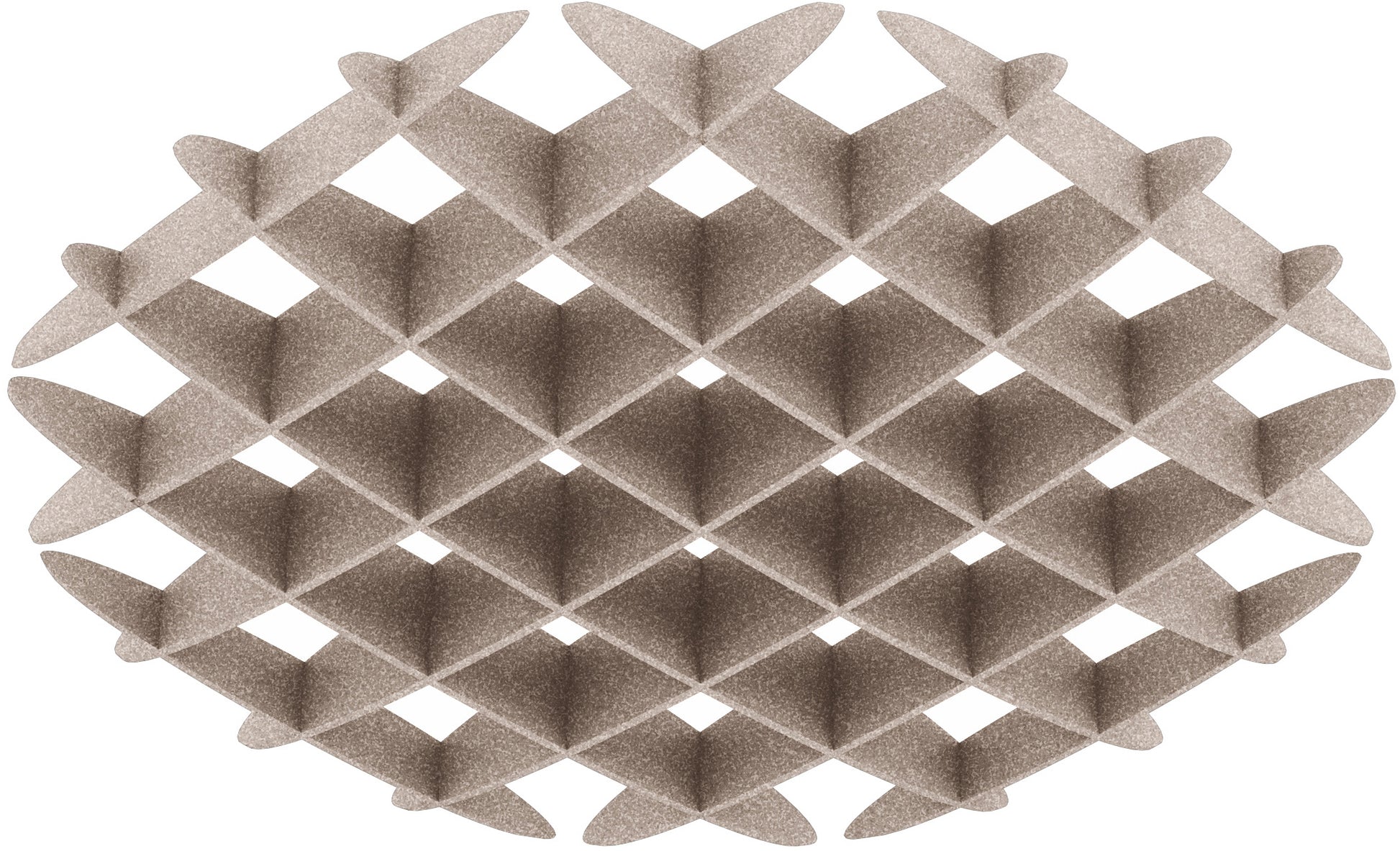 Suono CLOUDS Akustikplatten – 124 × 21,5 × 13 cm – suonoBOARD, braun