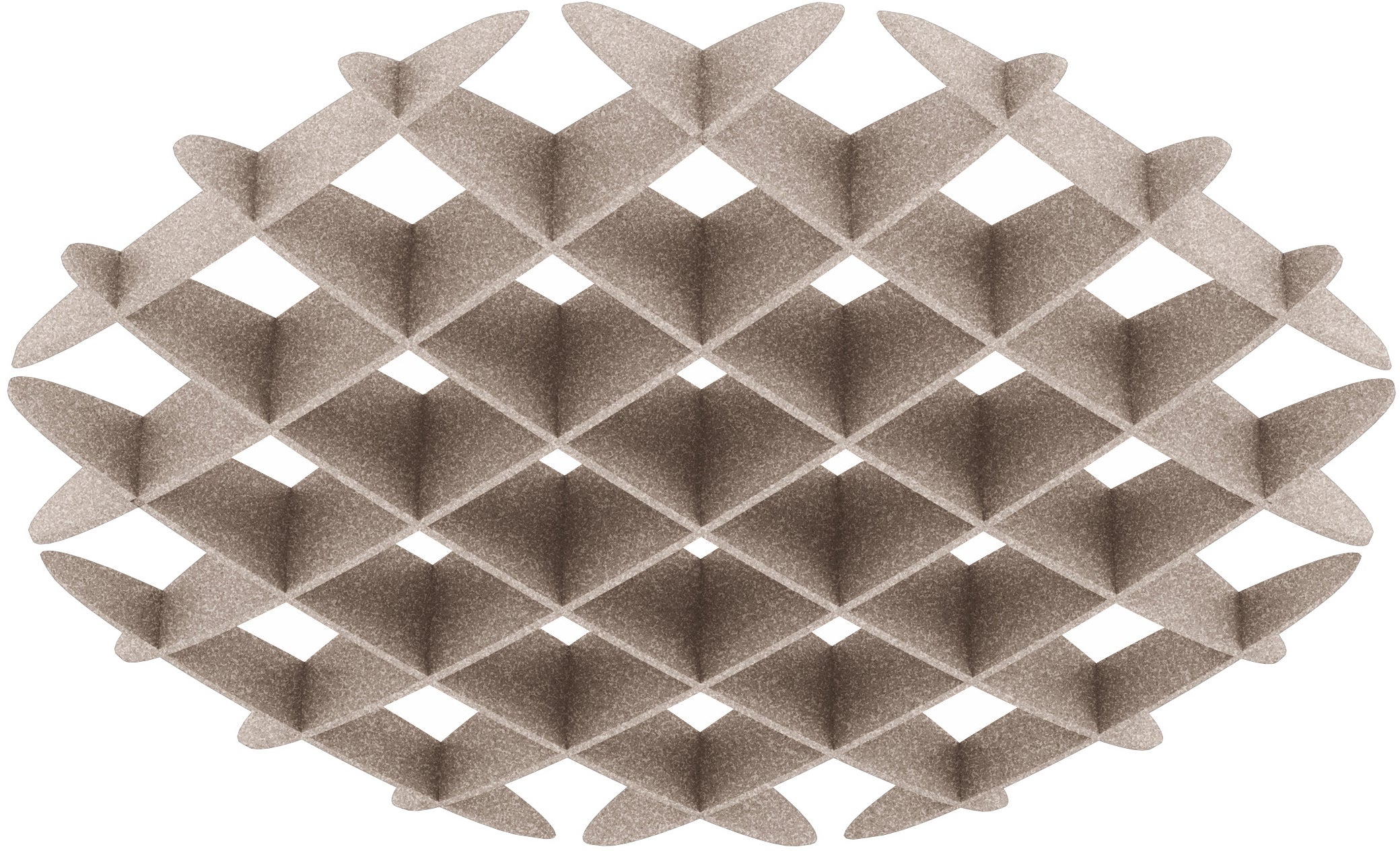 Suono CLOUDS Akustikplatten – 124 × 21,5 × 13 cm – suonoBOARD, braun