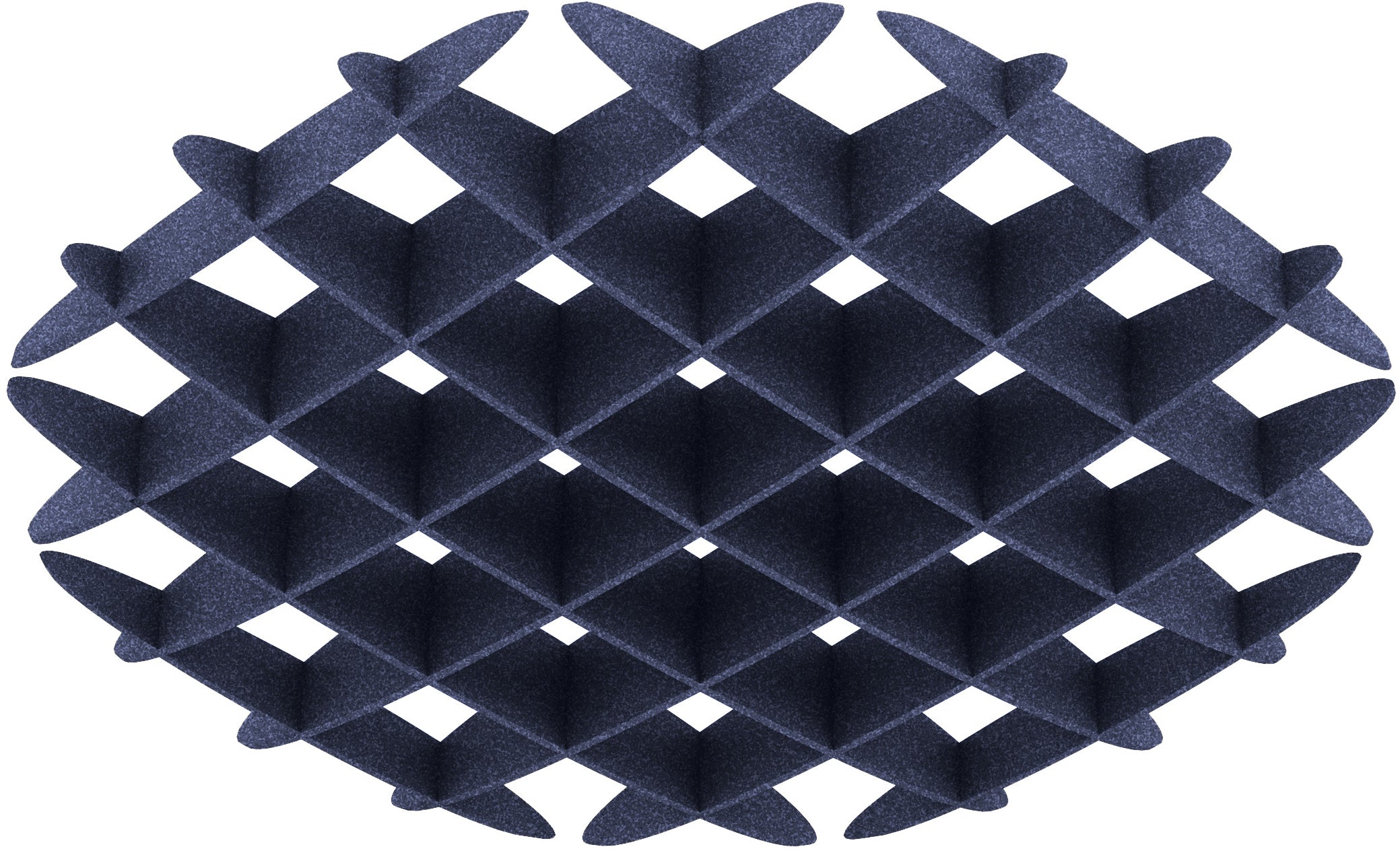 Suono Deckenelement – 120 × 120 × 15 cm – suonoBOARD, Blau – Rund