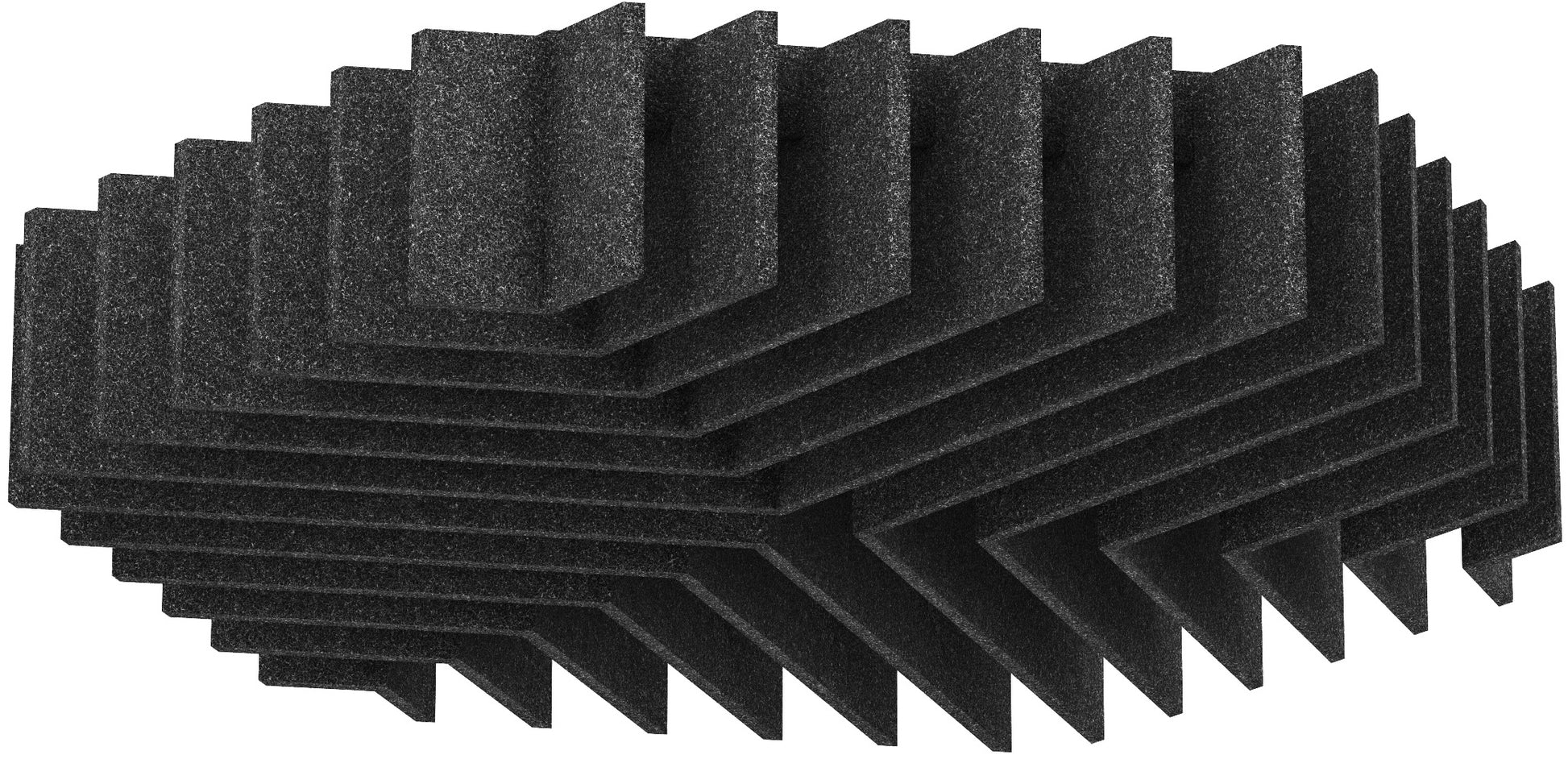 Suono STAR Deckenelement – 80 × 91 × 14 cm – suonoBOARD, schwarz