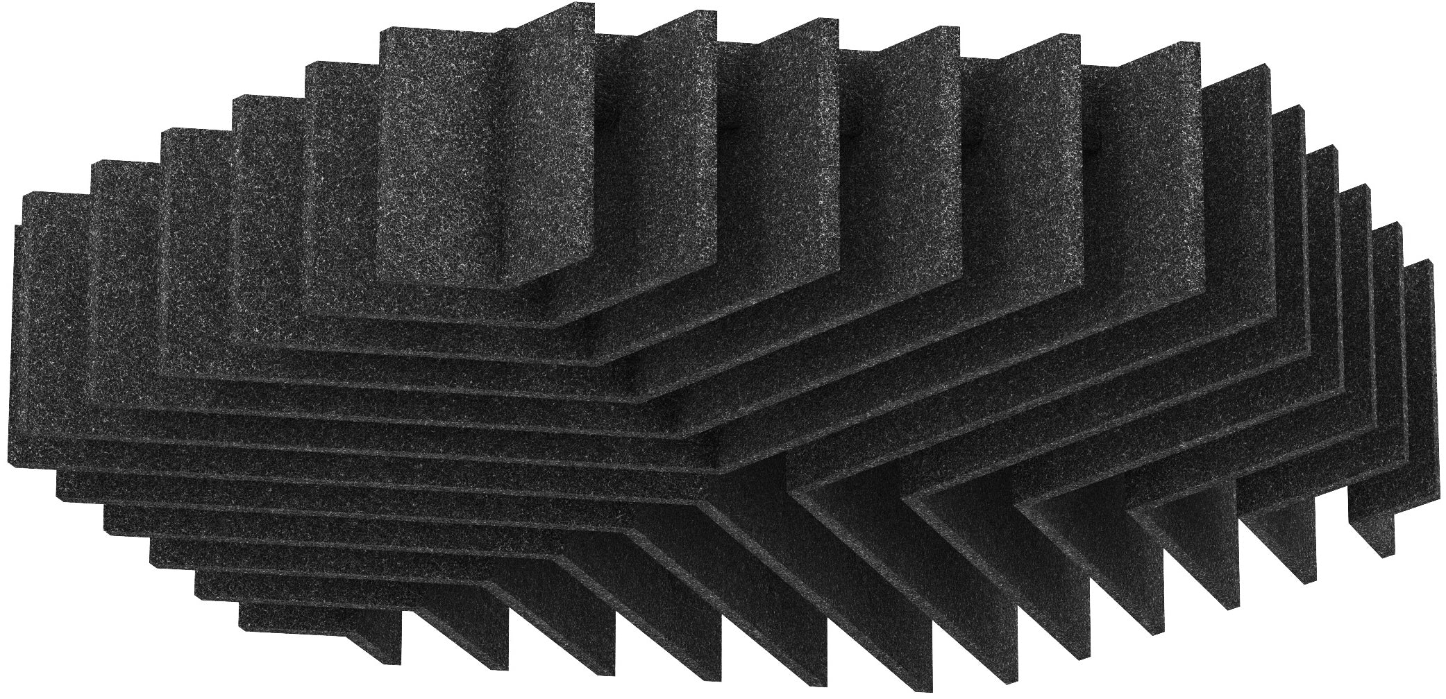 Suono STAR Deckenelement – 80 × 91 × 14 cm – suonoBOARD, schwarz
