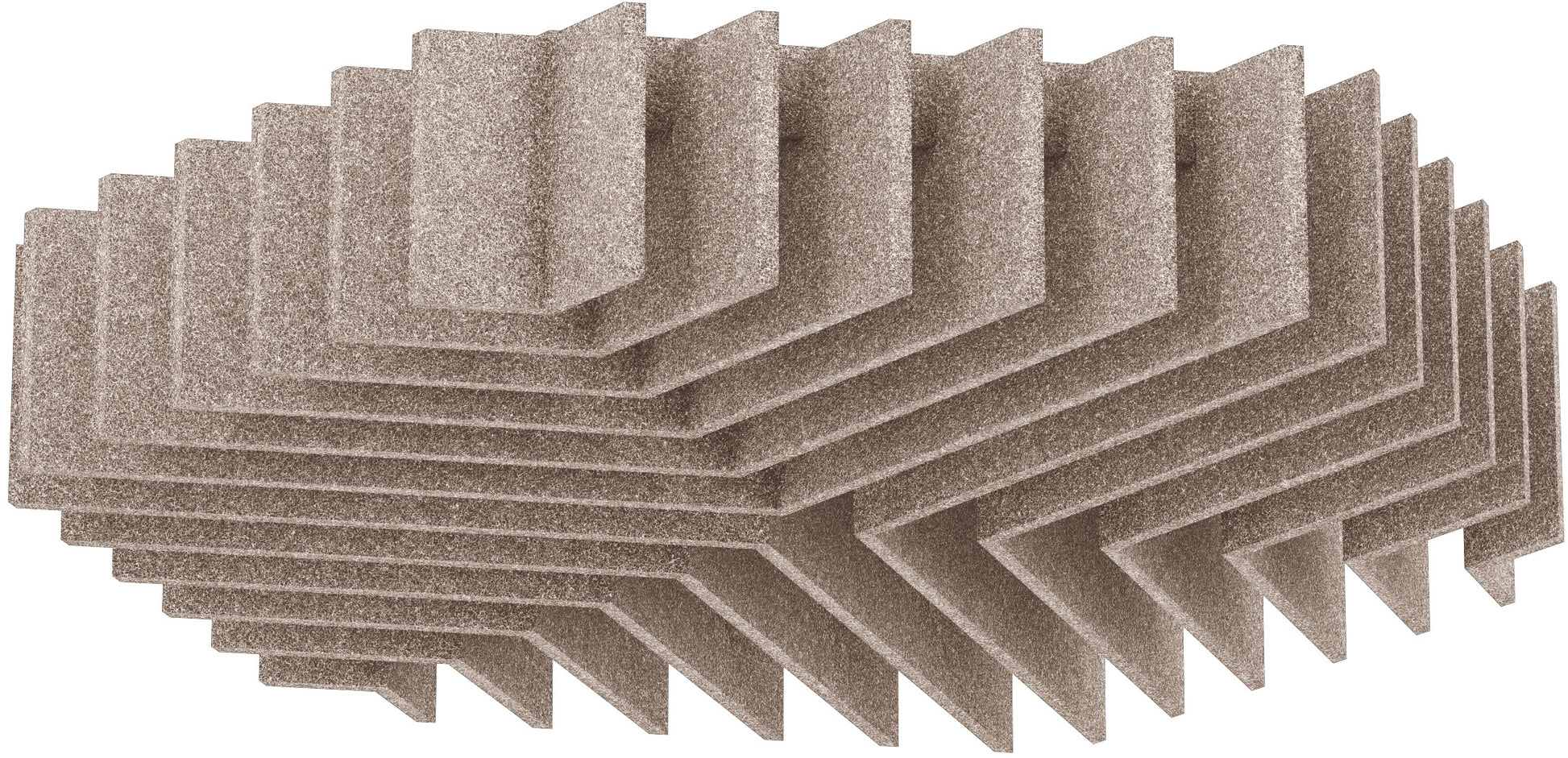 suonoCLOUD U12.4400 STAR Akustik-Deckenelement – 80 × 91 × 14 cm – suonoBOARD, braun