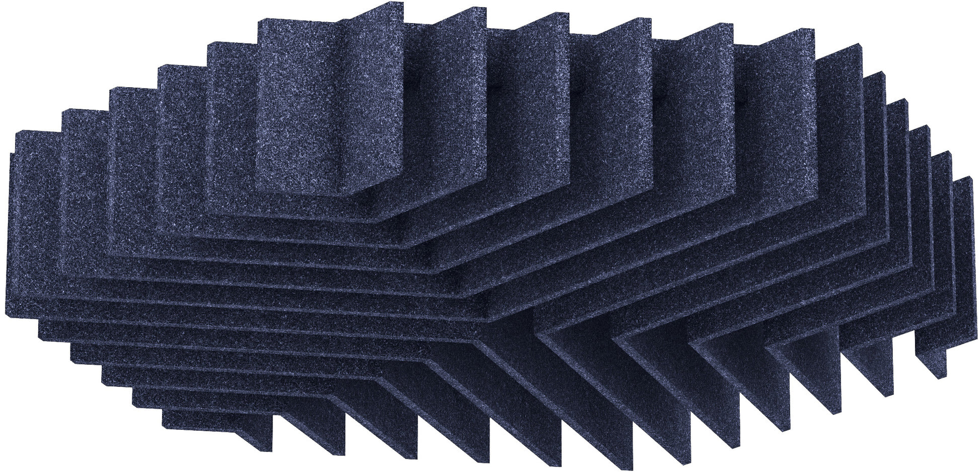 Suono CLOUDS Deckenelement – 80 × 91 × 14 cm – suonoBOARD, blau