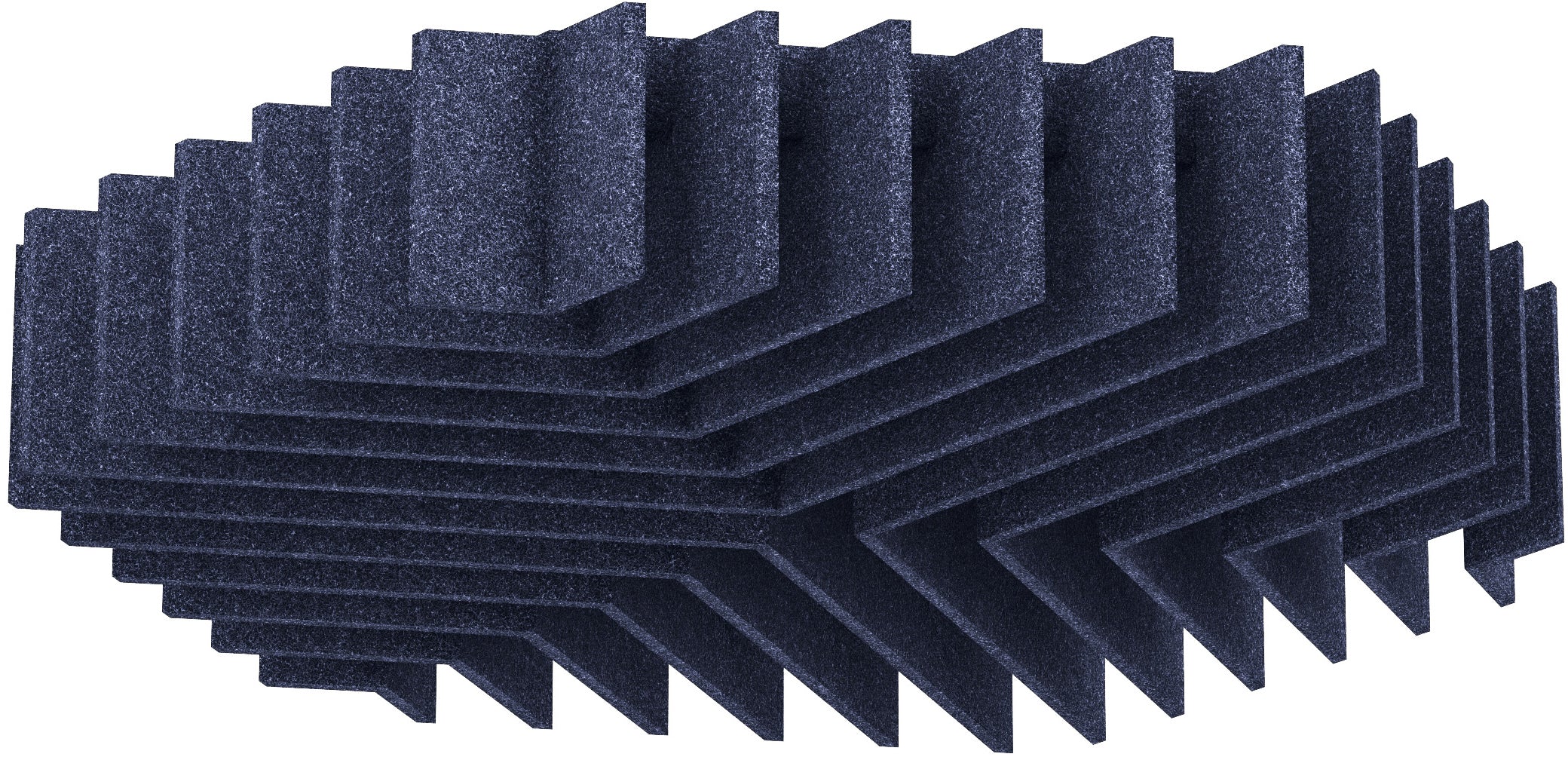 Suono CLOUDS Deckenelement – 80 × 91 × 14 cm – suonoBOARD, blau