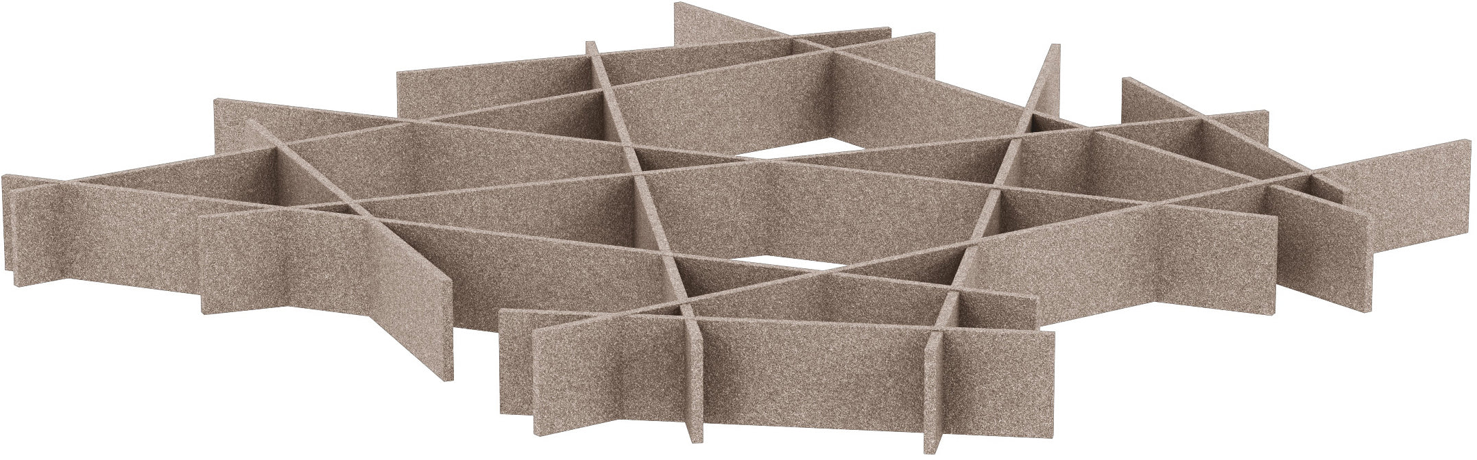 Suono CLOUDS Deckenelement – 22,9 × 22,9 × 1,9 cm – suonoBOARD, braun