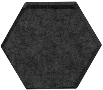 Suono Akustikplatten Hexagon – 10 Platten – 16 × 14 × 5 cm – suonoBOARD, schwarz