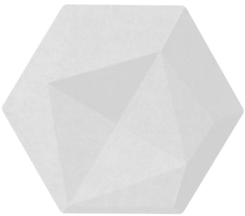 Suono TILES 3D Akustikplatten Hexagon – 10 Platten – 16 × 14 × 2 cm – suonoBOARD, weiss
