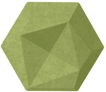Suono Akustikplatten Hexagon – 10 Platten – 30 × 45 × 11,5 cm – suonoBOARD, grün