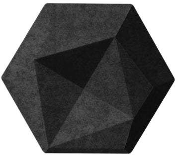 Suono Akustikplatten Hexagon – 10 Platten – 30 × 44,5 × 11,5 cm – suonoBOARD, schwarz