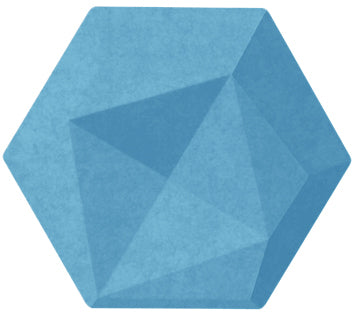 Suono Akustikplatten Hexagon – 10 Platten – 16 × 14 × 2 cm – suonoBOARD, blau