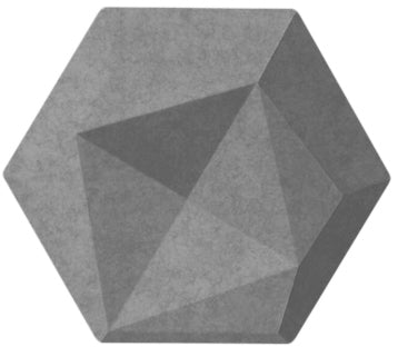 Suono TILES 3D Akustikplatten Hexagon – 10 Platten – 16 × 14 × 2 cm – suonoBOARD, grau