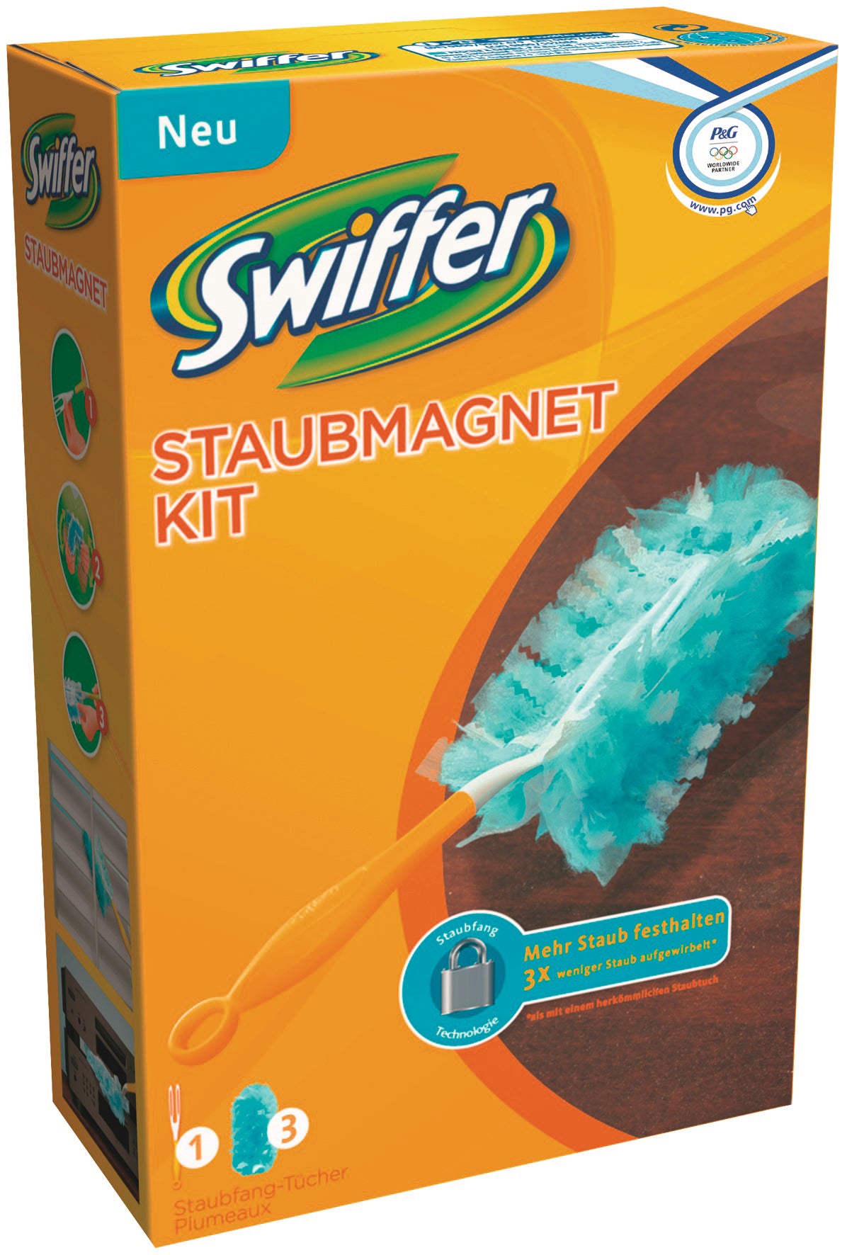Swiffer Staubwedel Staubmagnet Starterkit 969343 – 12,6 × 19,9 × 6,0 cm