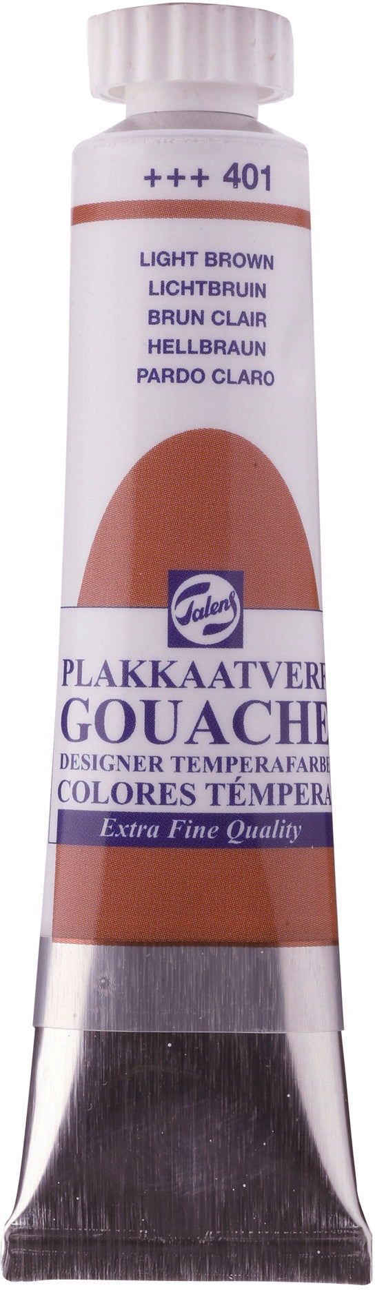 Talens Extra Feine Gouache – Braun 401/7, matt – Tube 20 ml