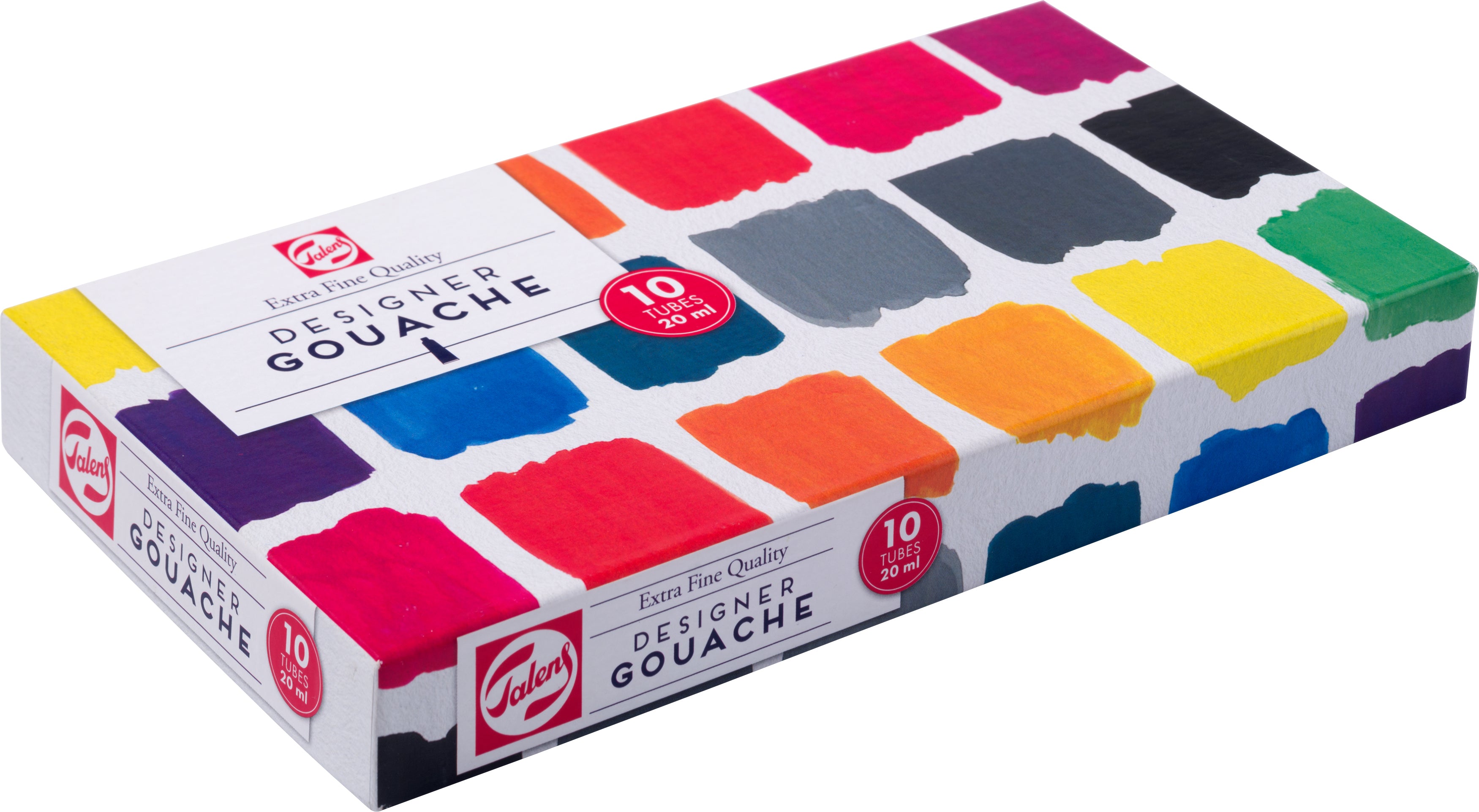 Talens Designer Gouache – 10 Farben, matt – 10×20 ml (200 ml)