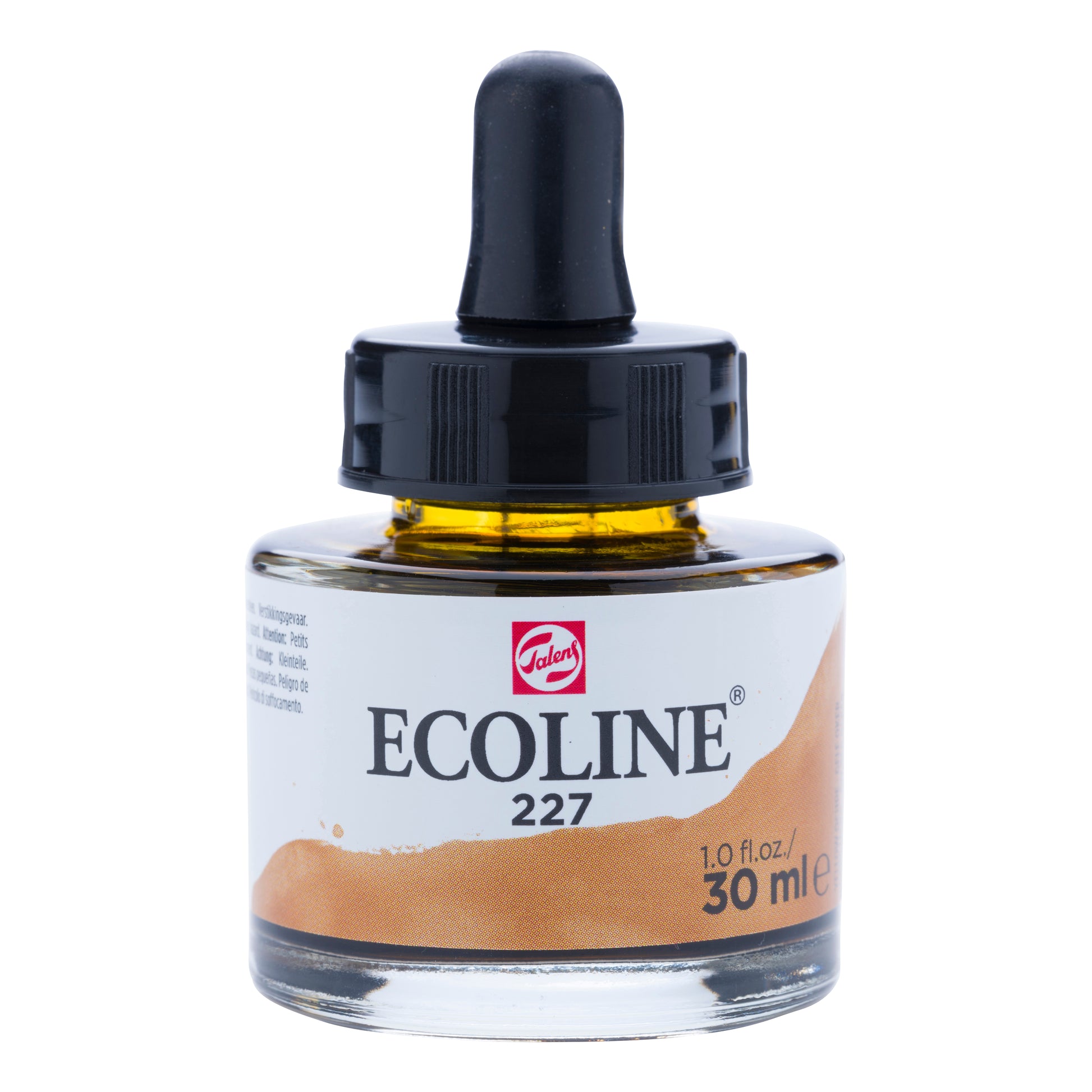 Talens Ecoline Aquarellfarbe – Ocker – 30 ml – für Aquarellpapier, Zeichenpapier, Karton