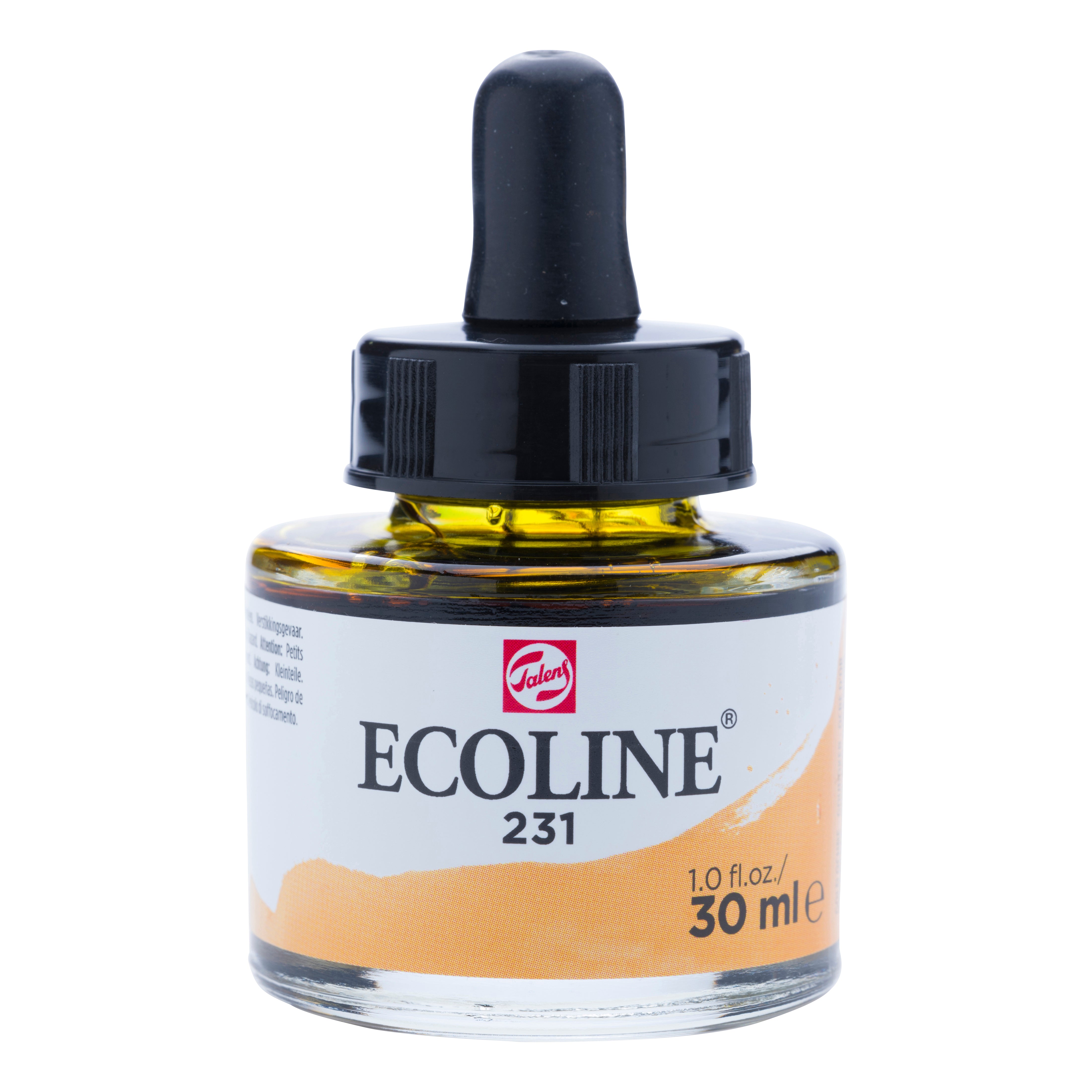 Talens Ecoline Deckfarbe – Goldocker – 30 ml – für Aquarellpapier, Zeichenpapier, Karton