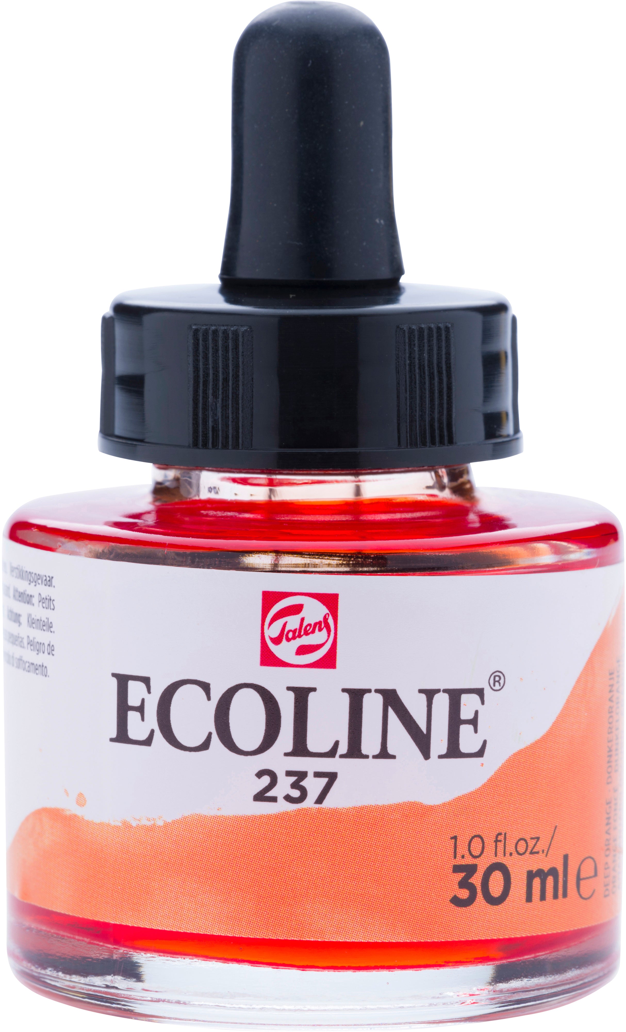 Talens Ecoline Deckfarbe – Tiefes Orange – 30 ml – für Aquarellpapier, Zeichenpapier, Karton