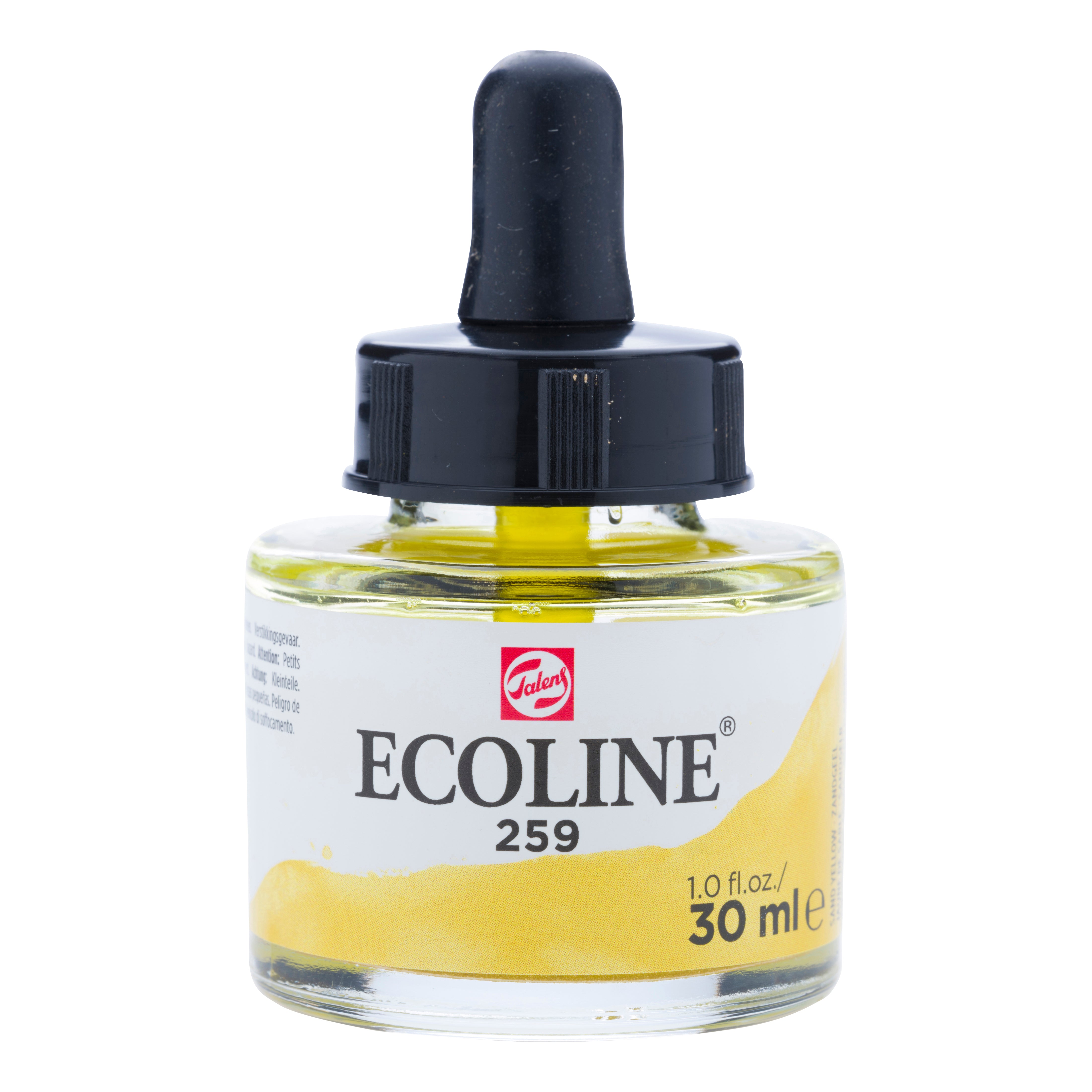 Talens Ecoline Aquarellfarbe – Sandgelb – 30 ml – für Aquarellpapier, Zeichenpapier, Karton