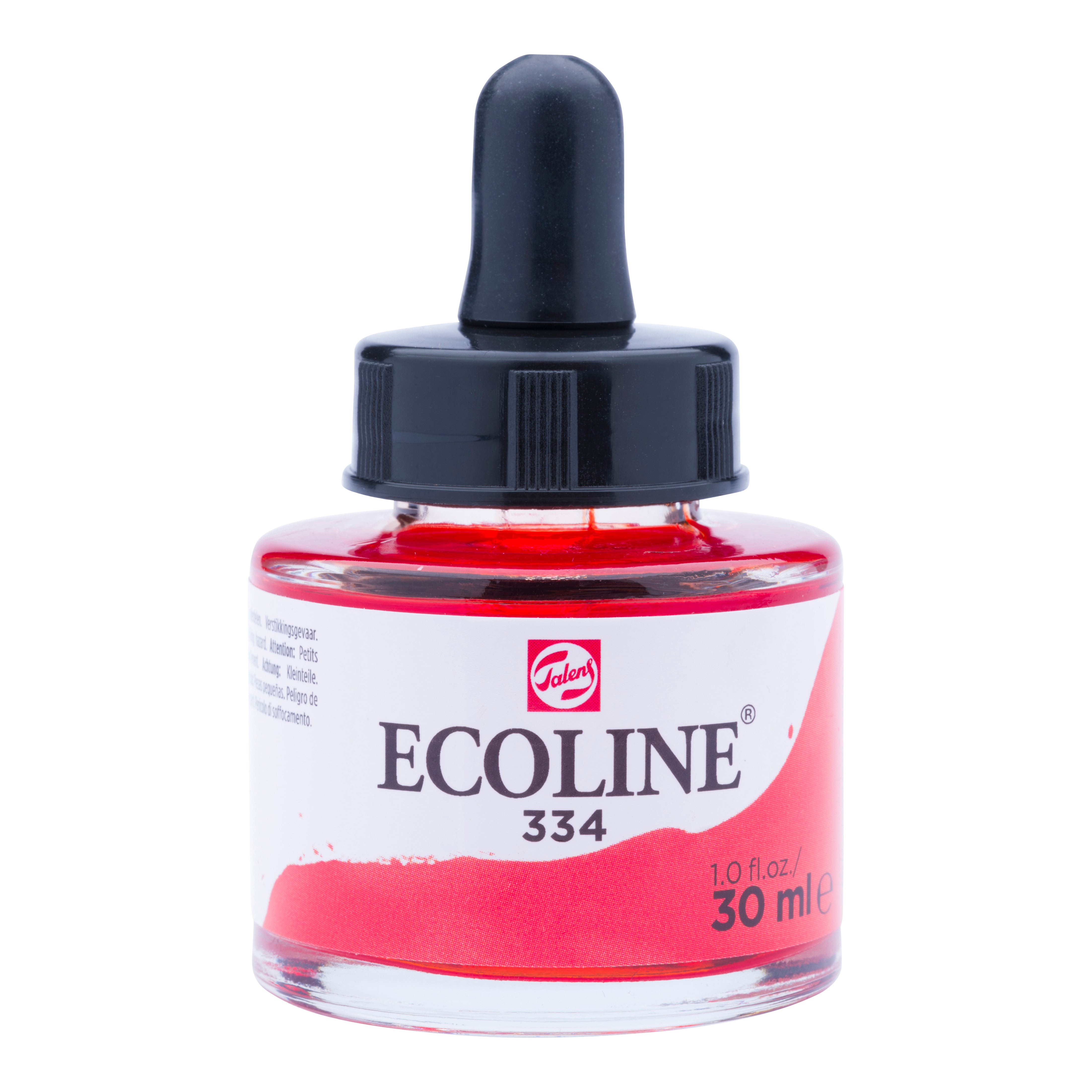 Talens Ecoline Deckfarbe – Scharlachrot – 30 ml – für Aquarellpapier, Zeichenpapier, Karton