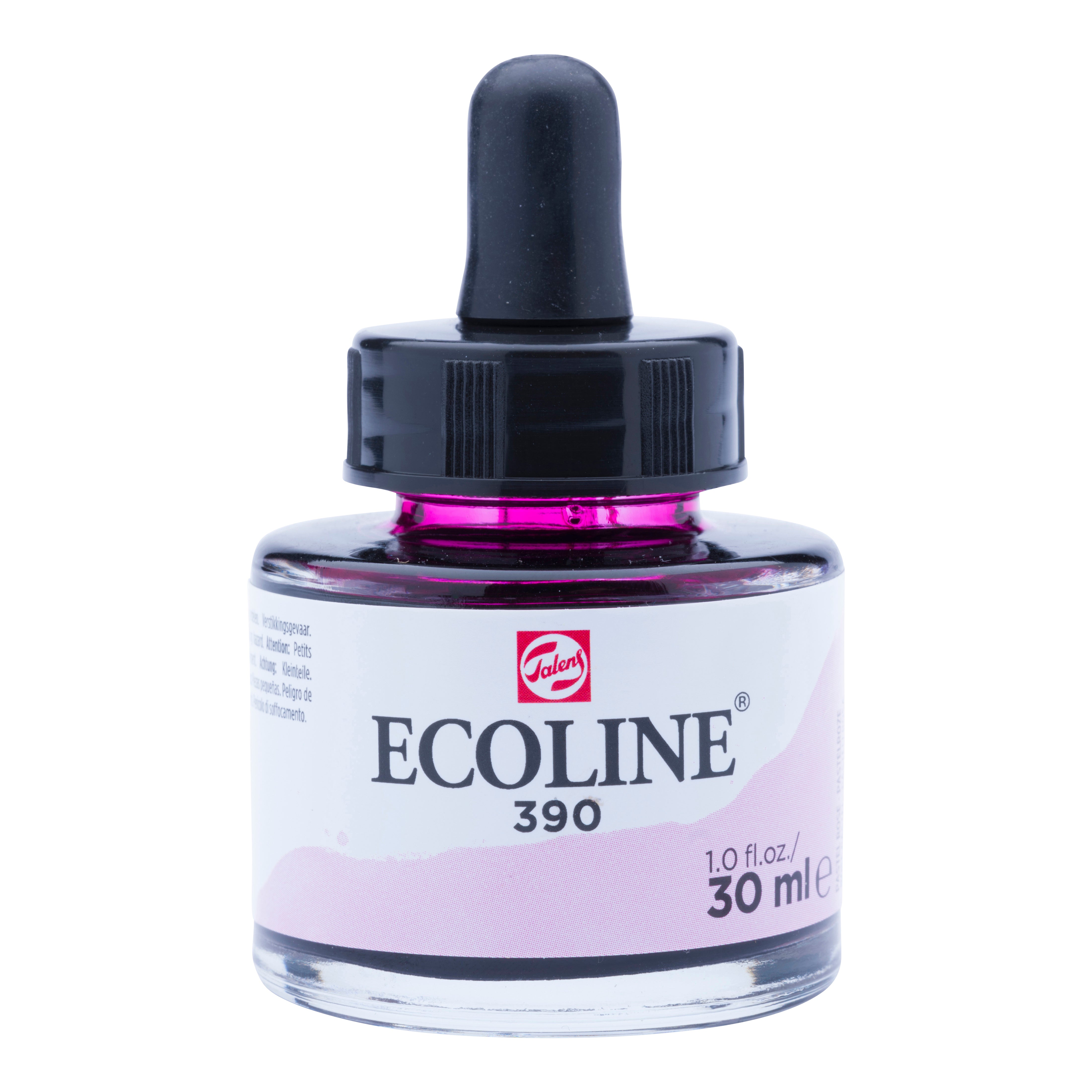 Talens Ecoline Aquarellfarbe, flüssig – Pastellrosa – 30 ml – für Aquarellpapier, Zeichenpapier, Karton