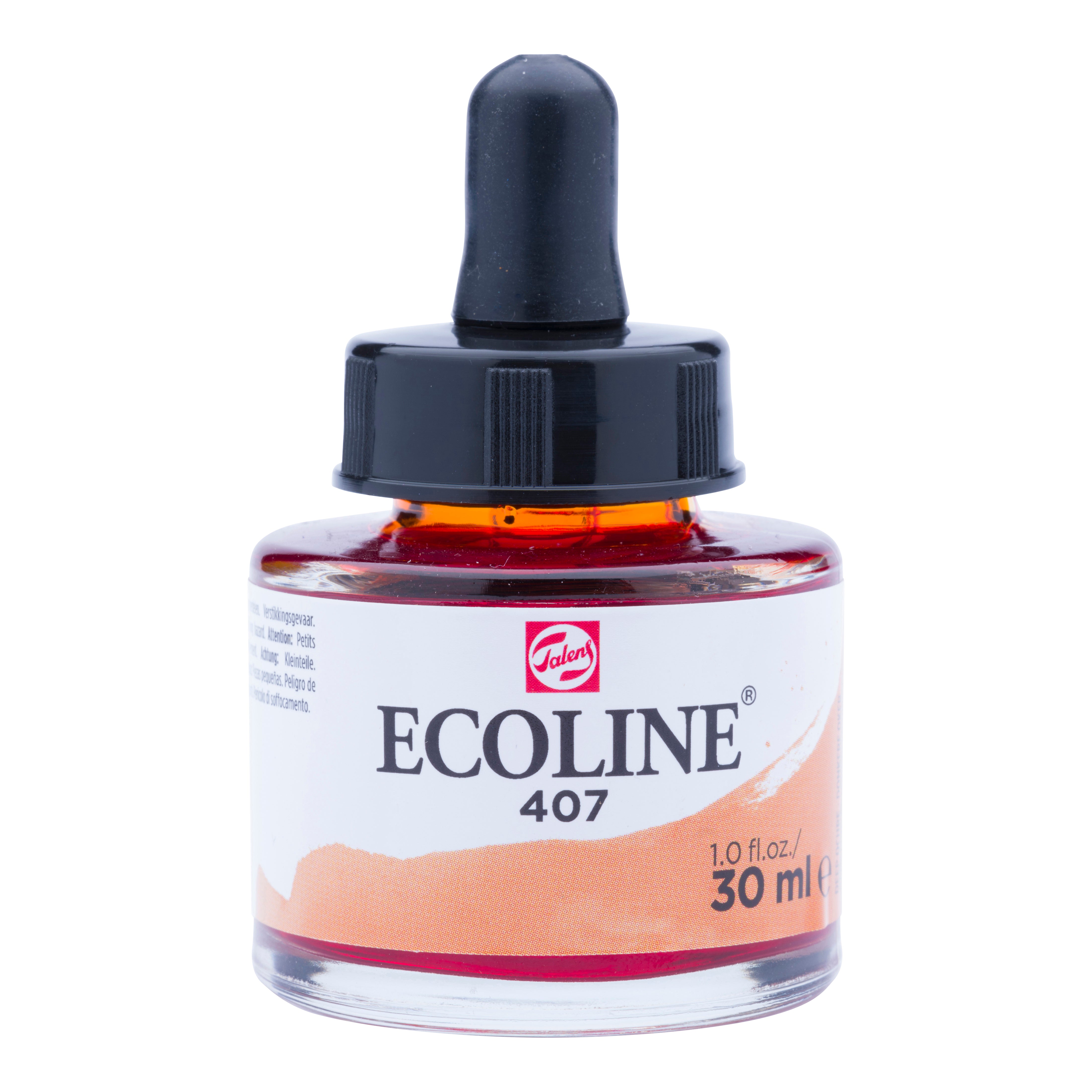 Talens Ecoline Aquarellfarbe – Dunkelocker – 30 ml – für Aquarellpapier, Zeichenpapier, Karton