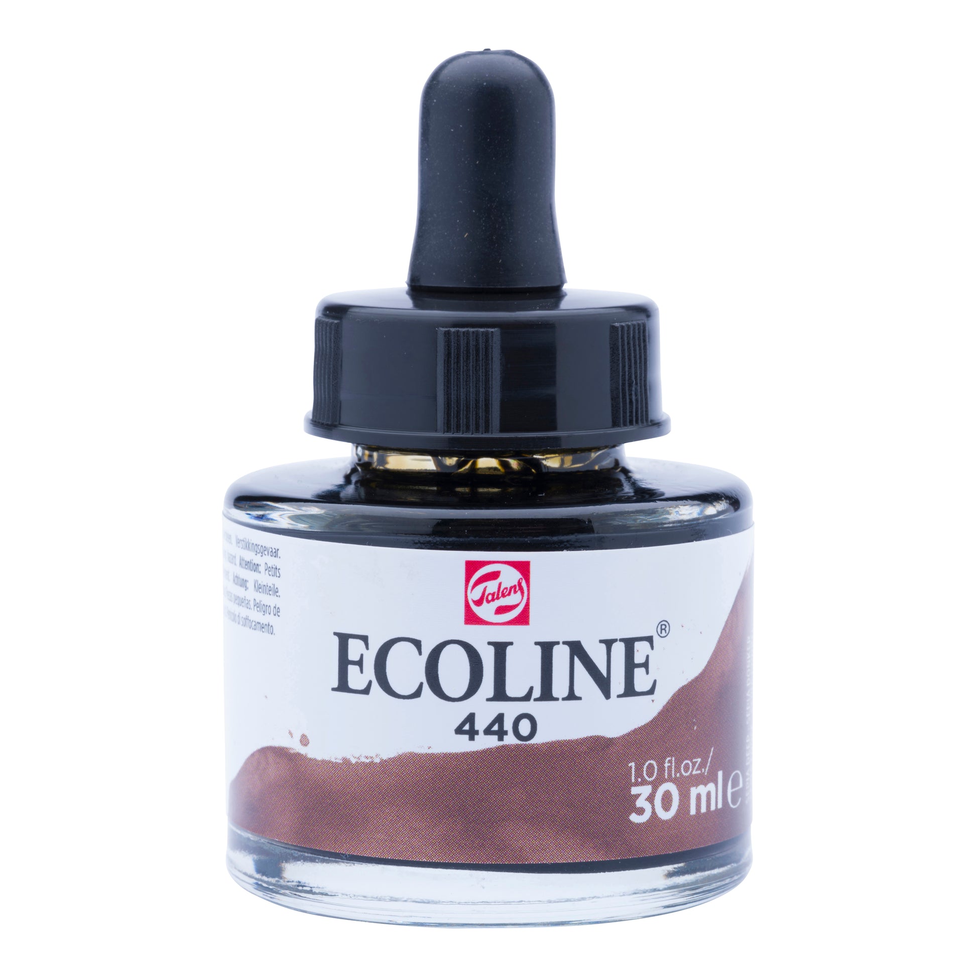 Talens Ecoline Deckfarbe – Sepia Deep, transparent – 30 ml – für Aquarellpapier, Zeichenpapier, Karton