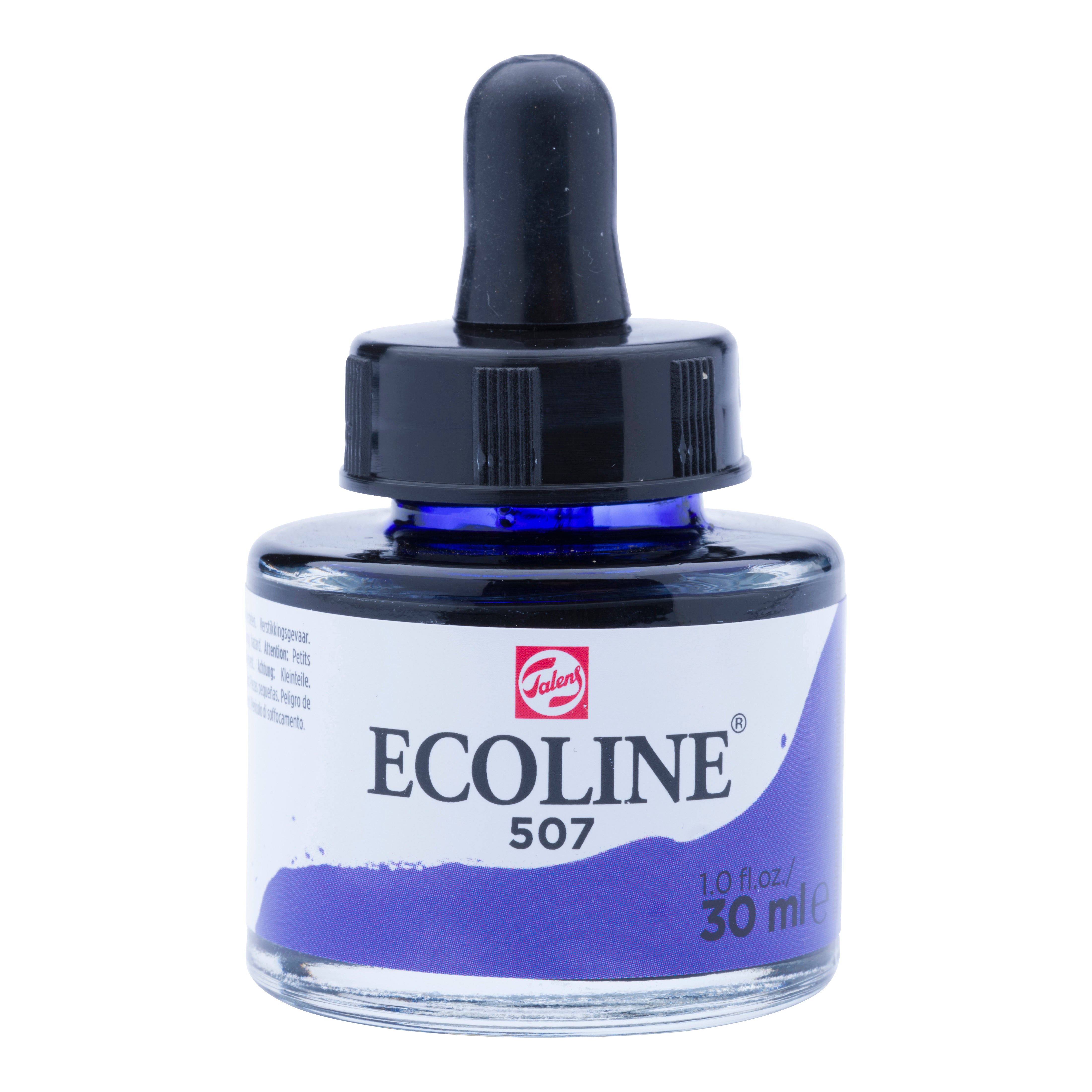 Talens Ecoline Aquarell – Ultramarin Violett, transparent – 30 ml – für Papier, Karton
