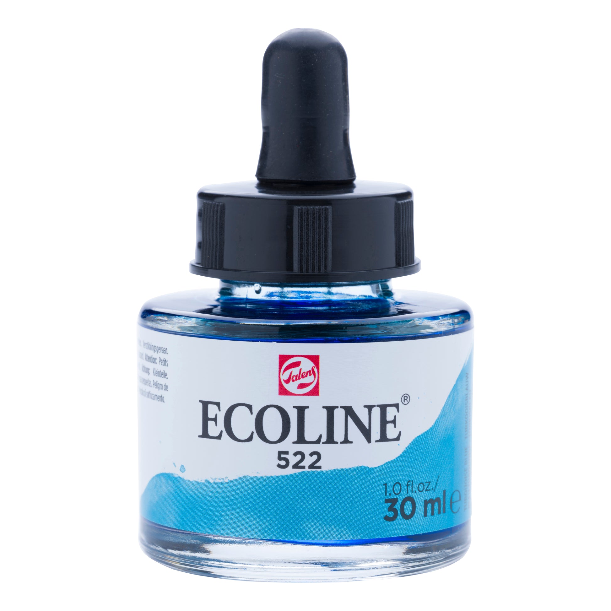 Talens Ecoline Aquarellfarbe – Türkisblau – 30 ml – für Aquarellpapier, Zeichenpapier, Karton