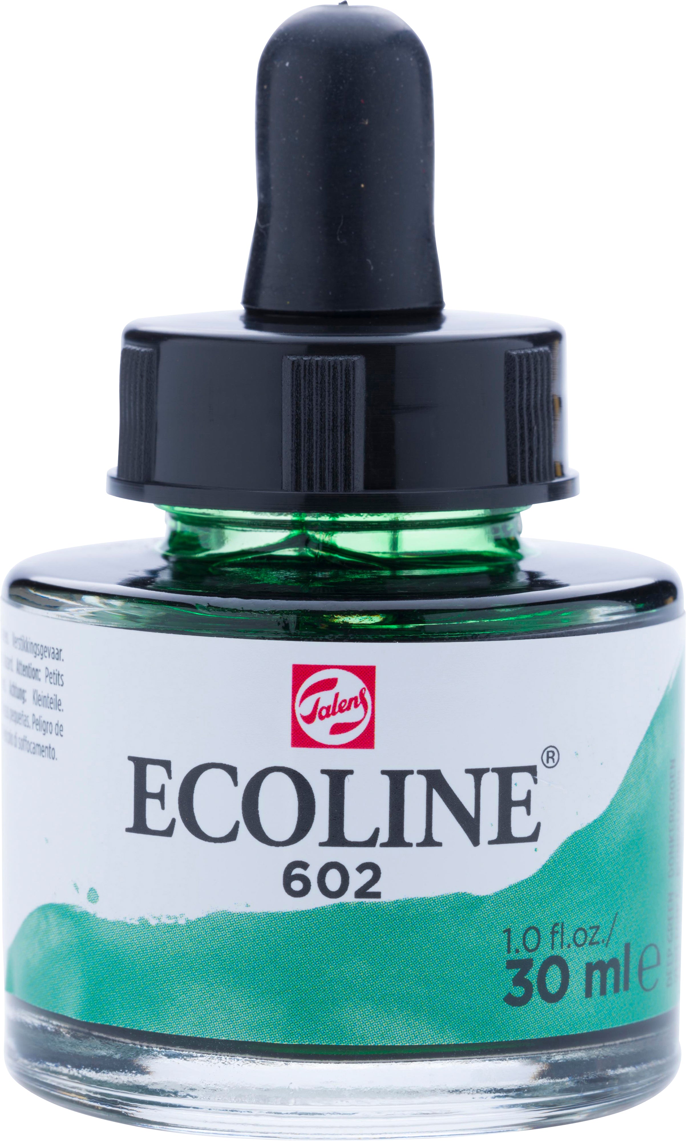 Talens Ecoline Deckfarbe – Tiefgrün, transparent – 30 ml – für Aquarellpapier, Zeichenpapier, Karton
