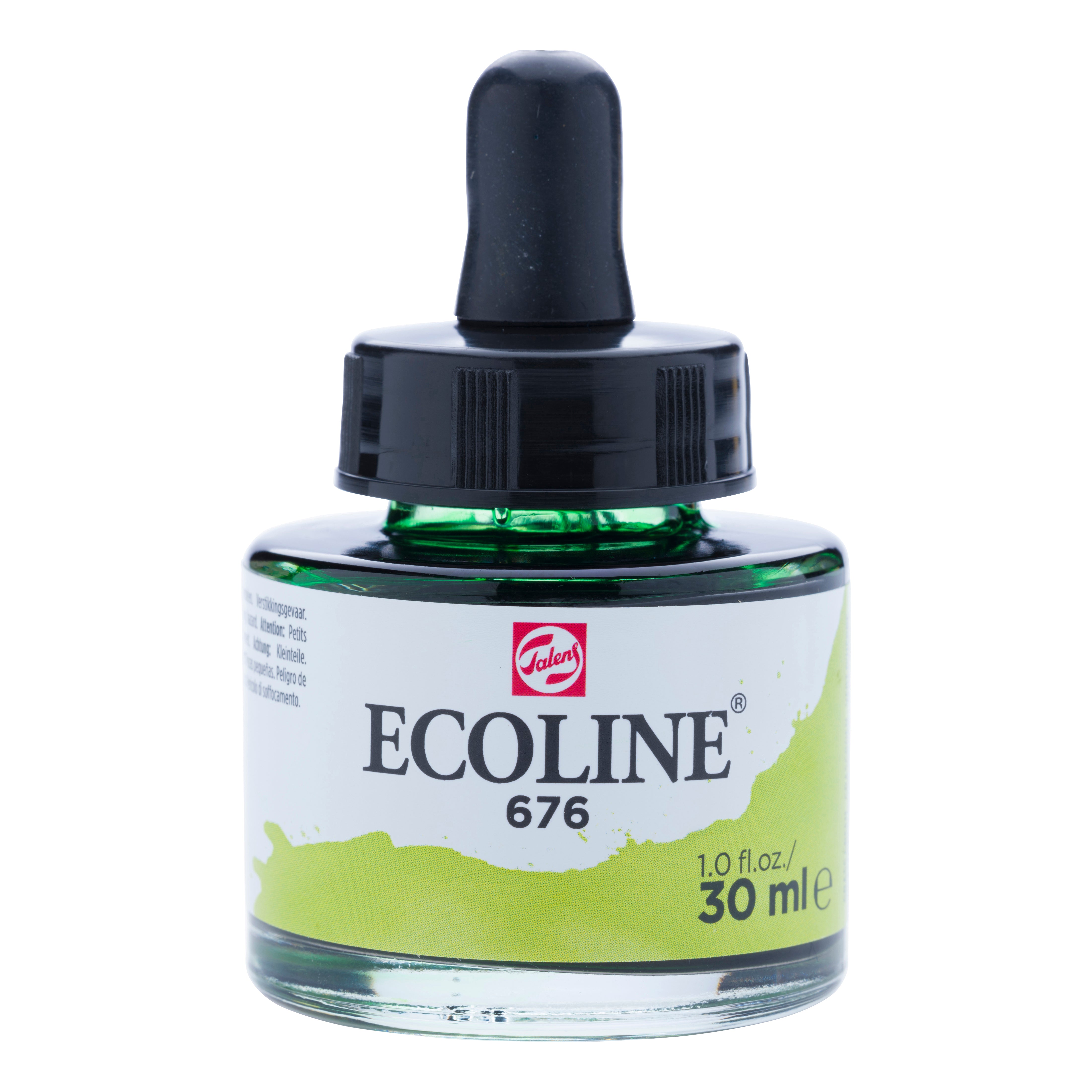 Talens Ecoline Deckfarbe – Grasgrün – 30 ml – für Aquarellpapier, Zeichenpapier, Karton