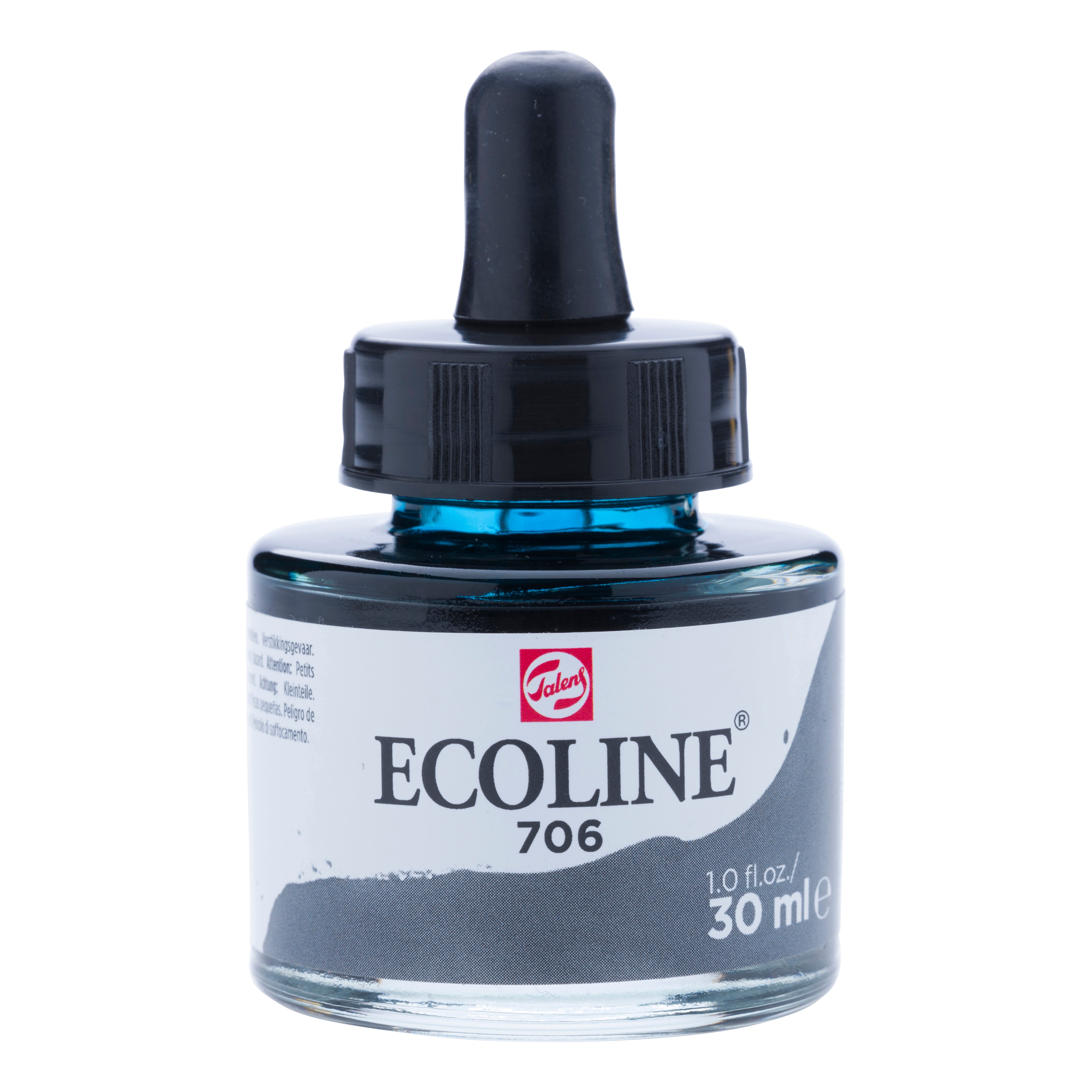 Talens Ecoline Gouache – Dunkelgrau – 30 ml – für Aquarellpapier, Zeichenpapier, Karton