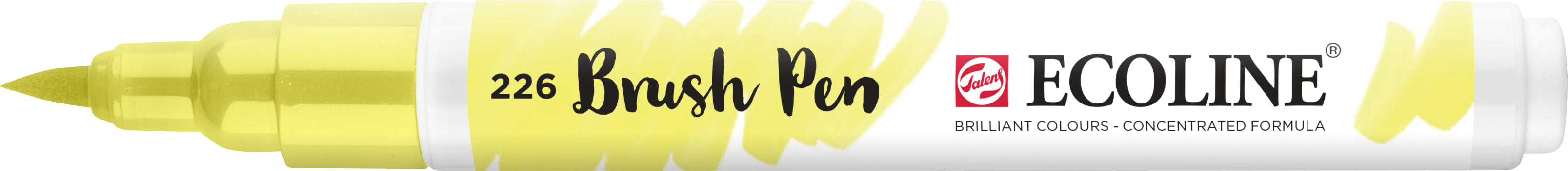 Talens Ecoline Brush Pen – Pinselspitze, Pastellgelb, feucht abwischbar – für Papier