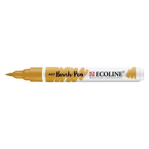 Talens Ecoline Brush Pen – Pinselspitze, wasservermalbar, dunkler Ocker
