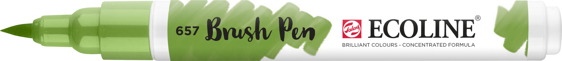 Talens Ecoline Brush Pen – Pinselspitze, wasservermalbar, Bronze-Grün