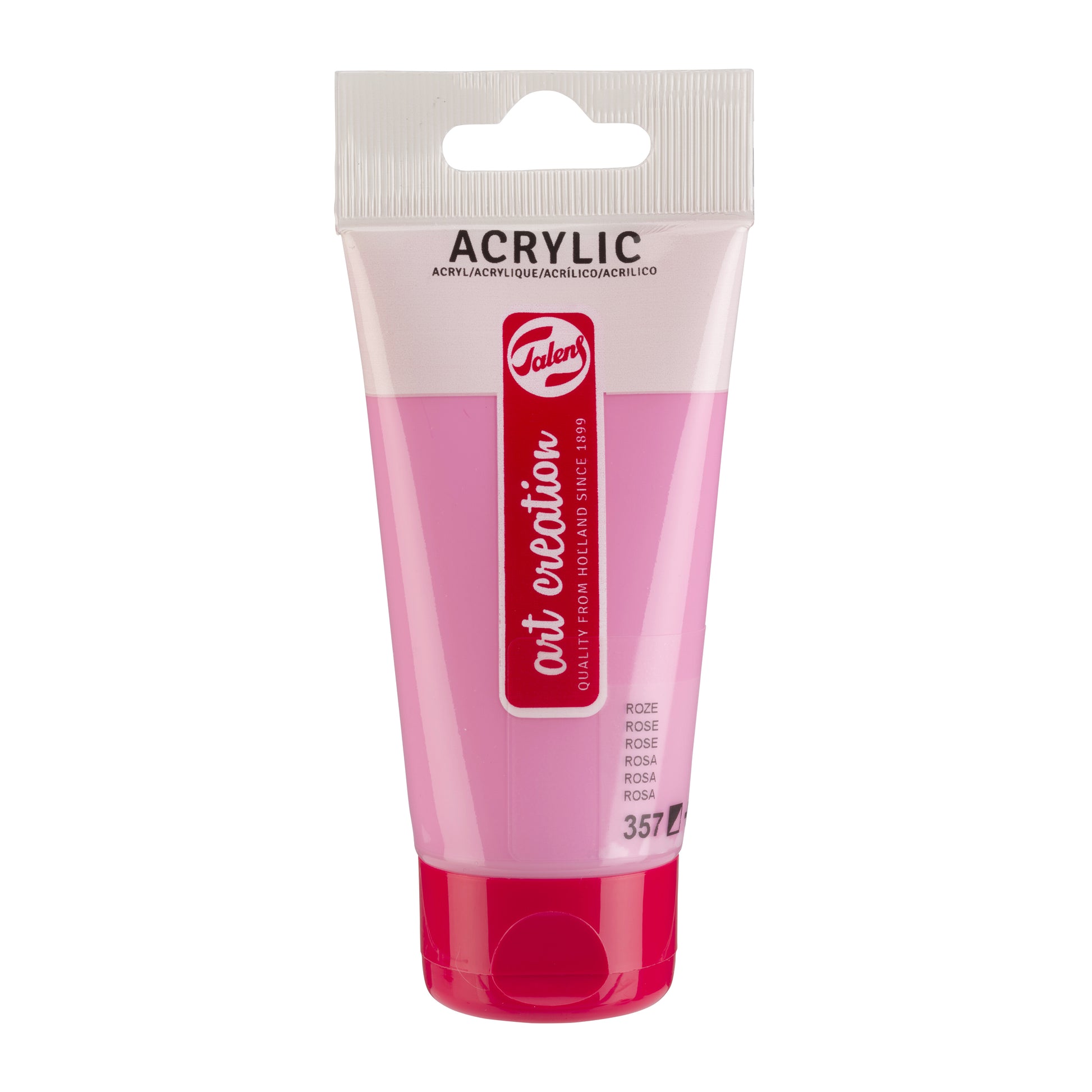 Talens Art Creation Acrylfarbe – Rosa 357, seidenmatt – 75 ml Tube – für Leinwand, Papier, Holz