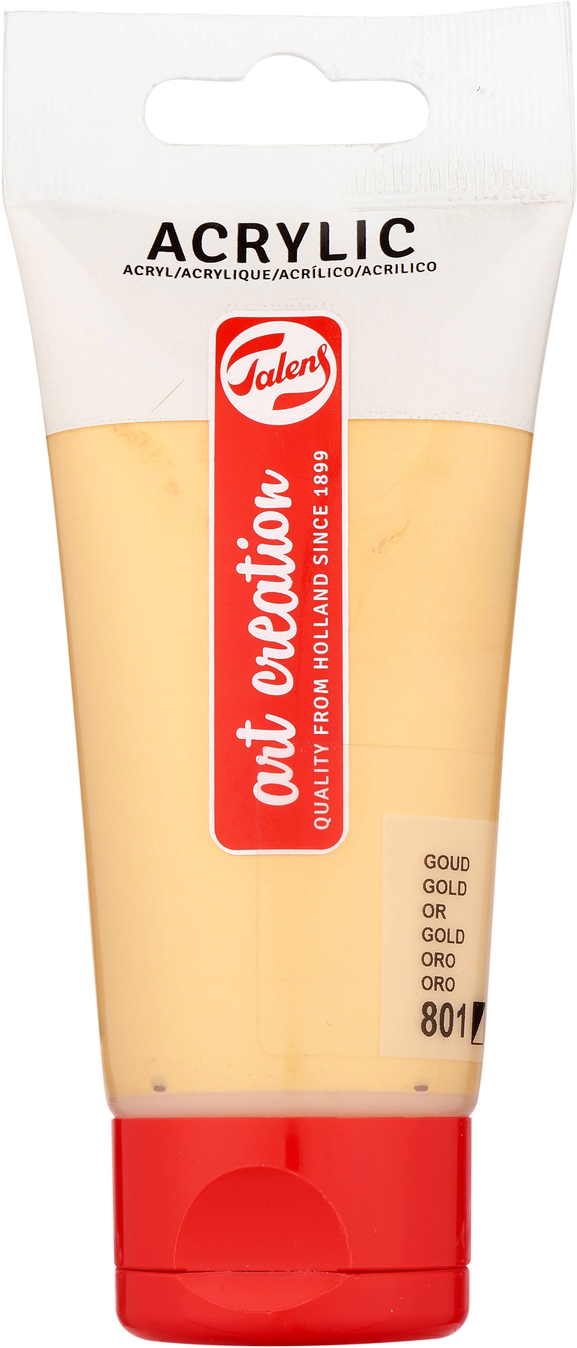 Talens Art Creation Acrylfarbe – Gold 801, seidenmatt – 75 ml – für Leinwand, Papier, Holz
