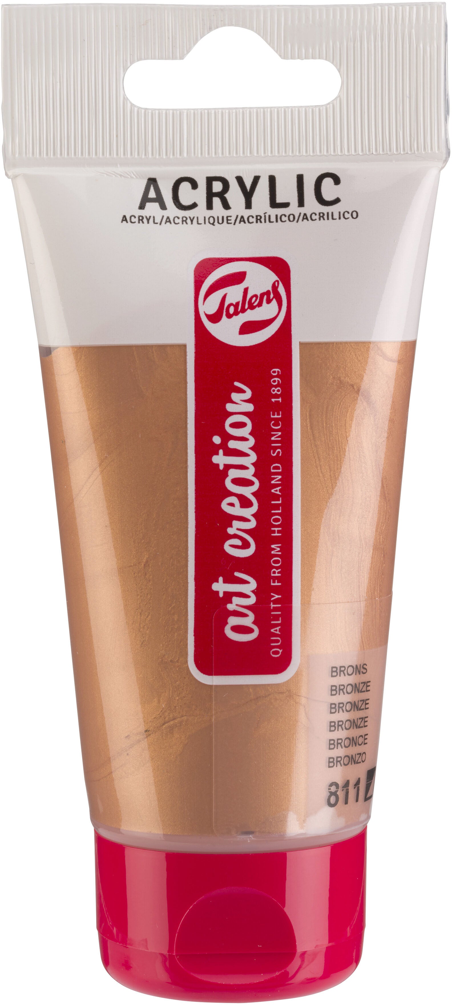 Talens Art Creation Acrylfarbe – Bronze 811, seidenglänzend – 75 ml – für Leinwand, Papier, Holz