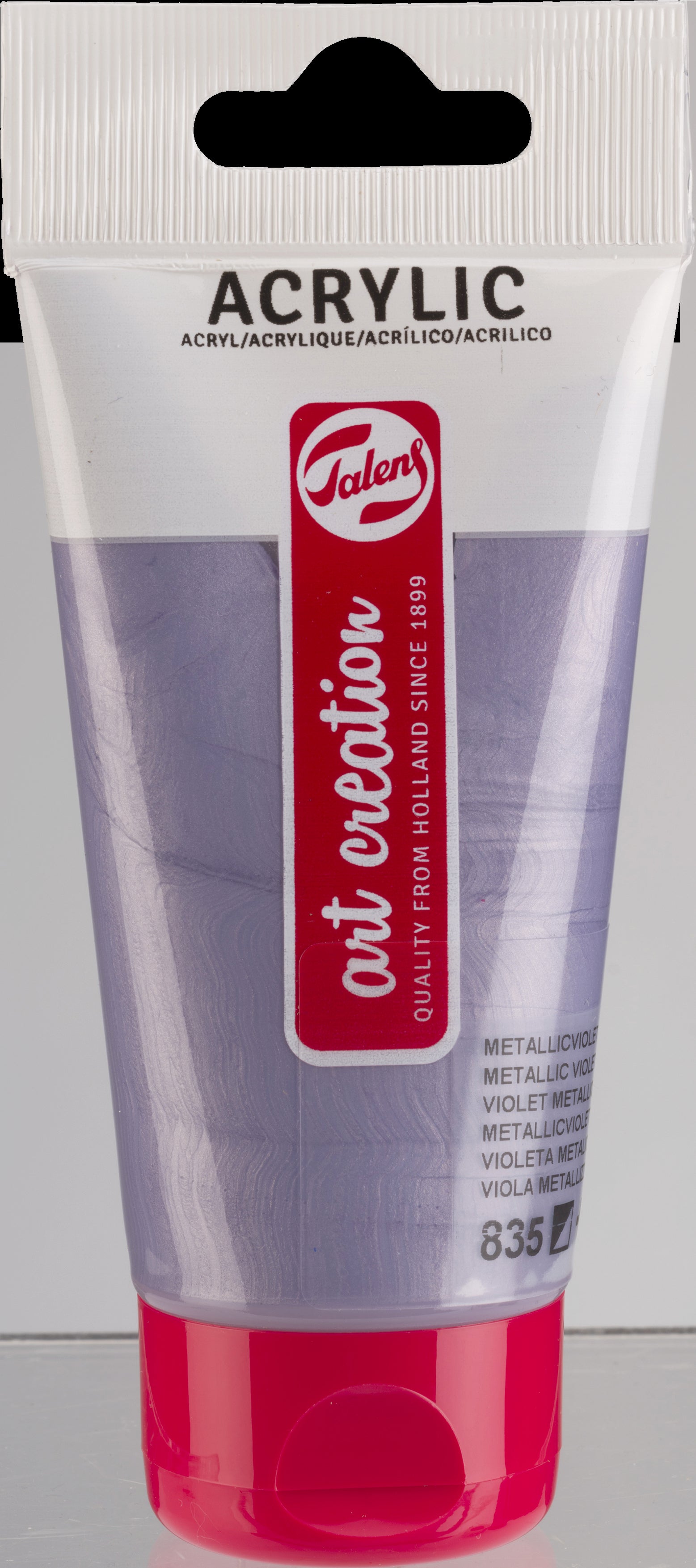 Talens Art Creation Acrylfarbe – Metallicviolett 835, seidenmatt – 75 ml – für Leinwand, Papier, Holz