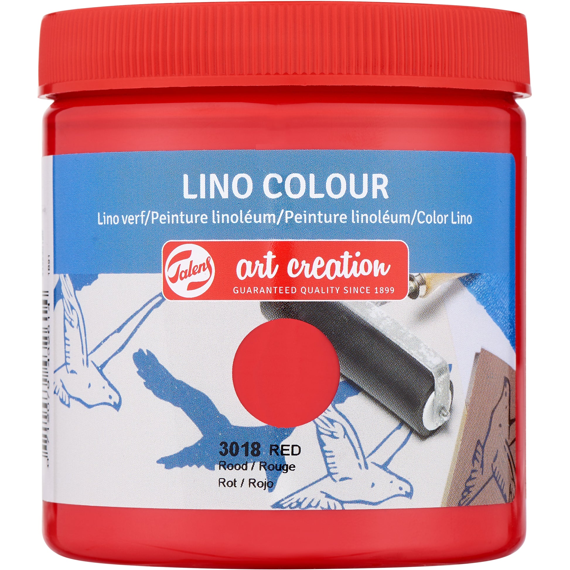 Talens Linoldruckfarbe – Rot – 250 ml