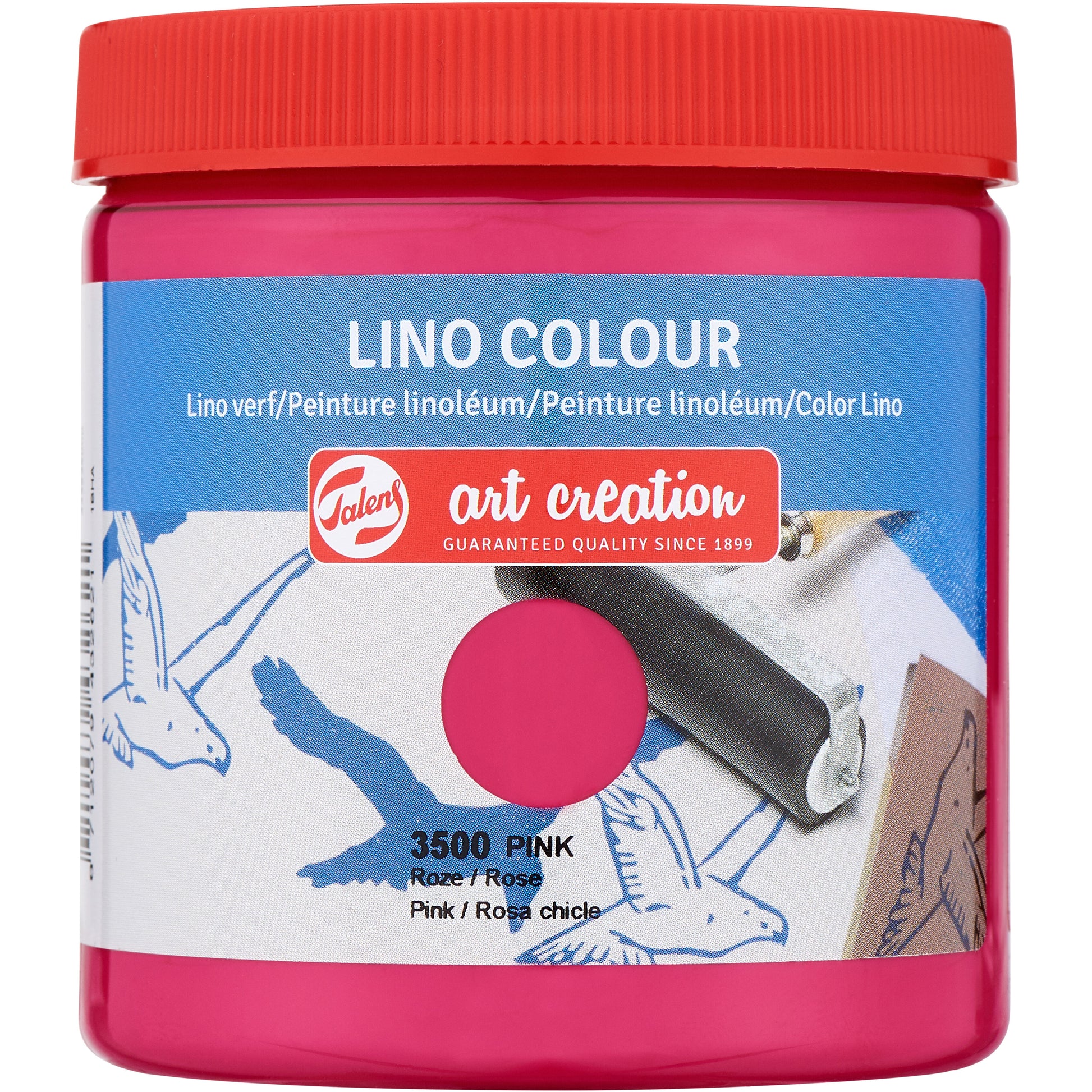 Talens Linoldruckfarbe – Pink – 250 ml