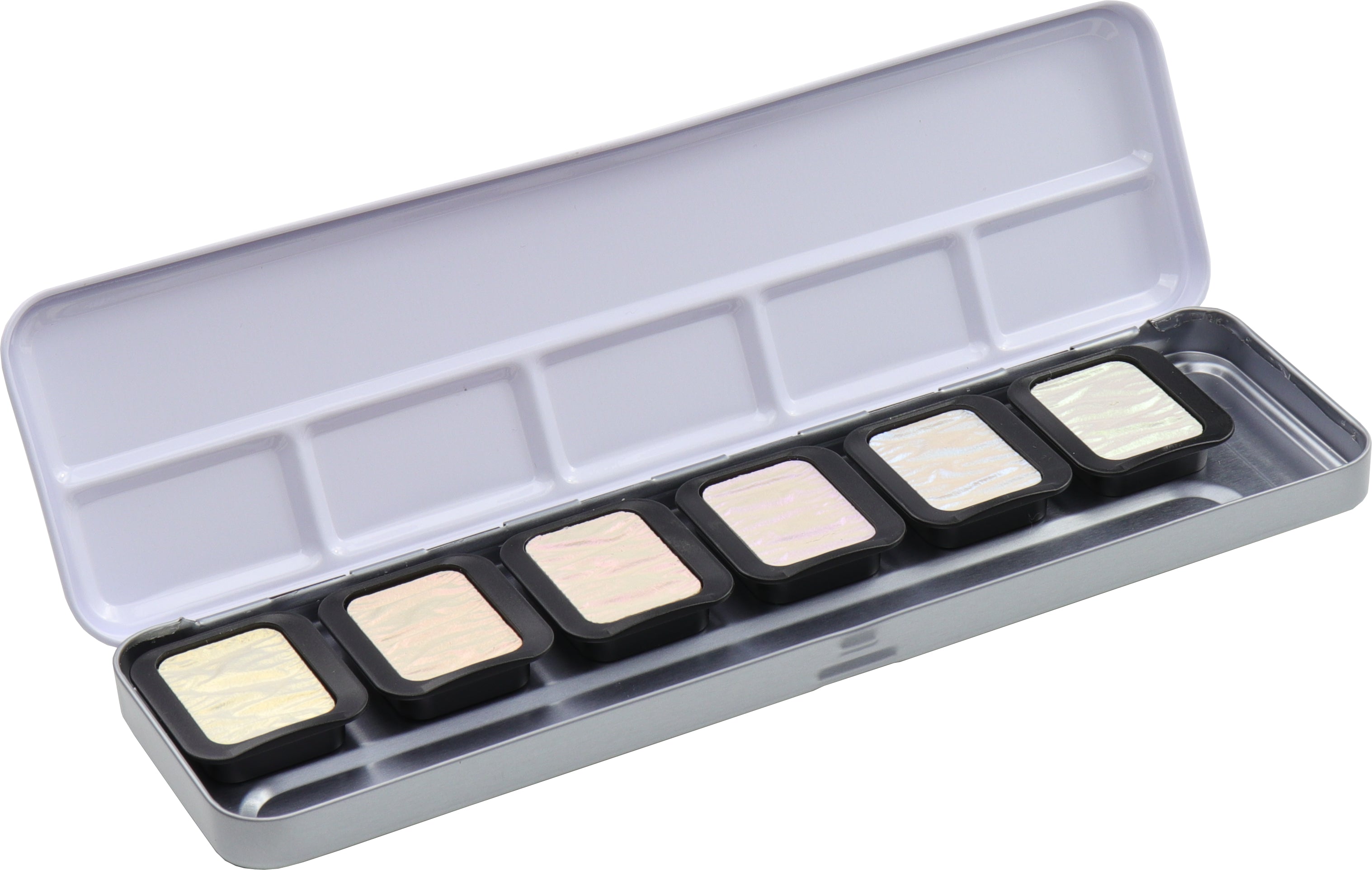 Talens Finetec Essentials Pixie Dust Aquarellkasten – Mehrfarbig, Perlglanz – 6 Farben – für Papier, Karton