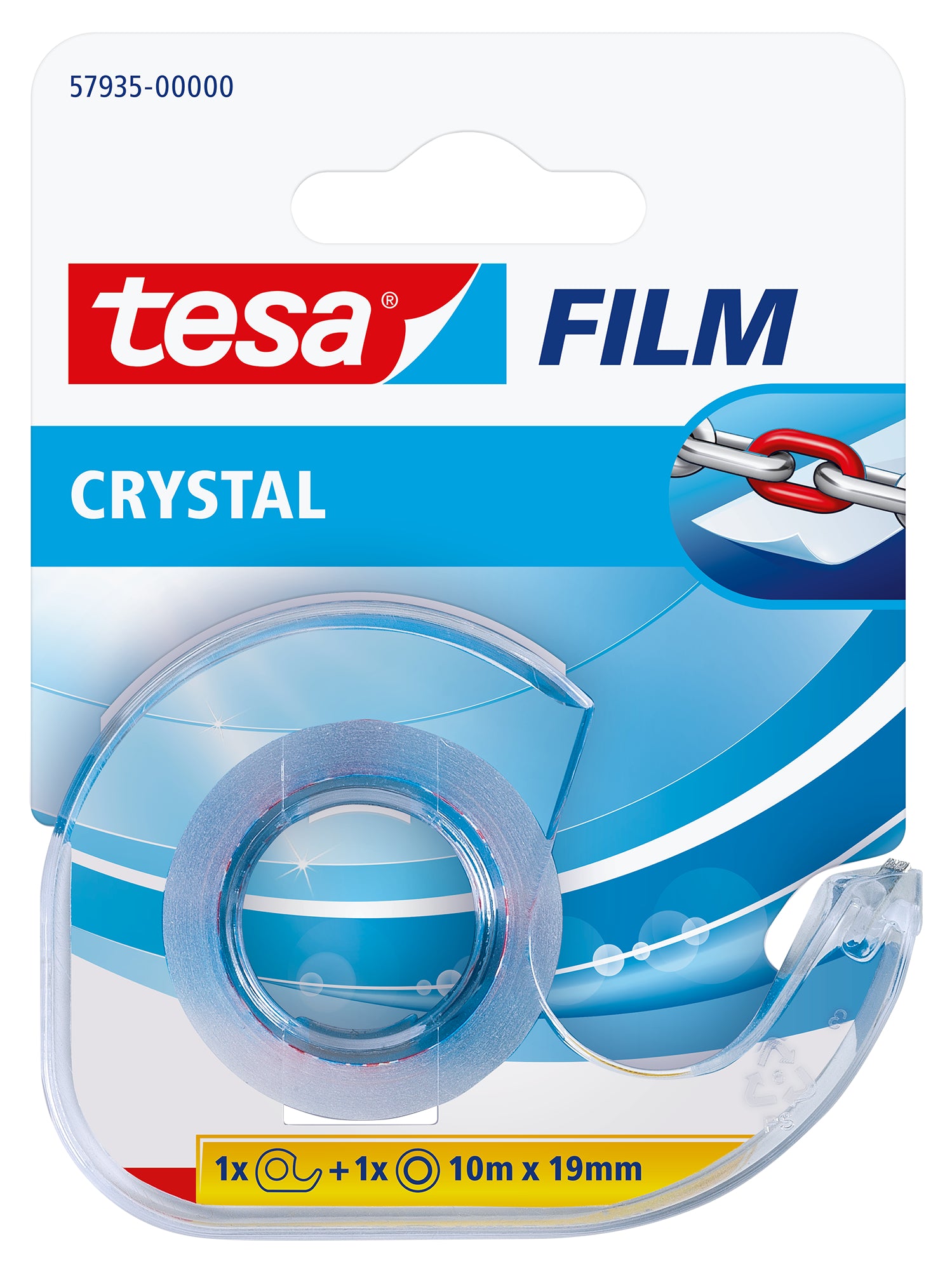 TESA Tischabroller – für Klebeband bis 19 mm × 10 m, transparent