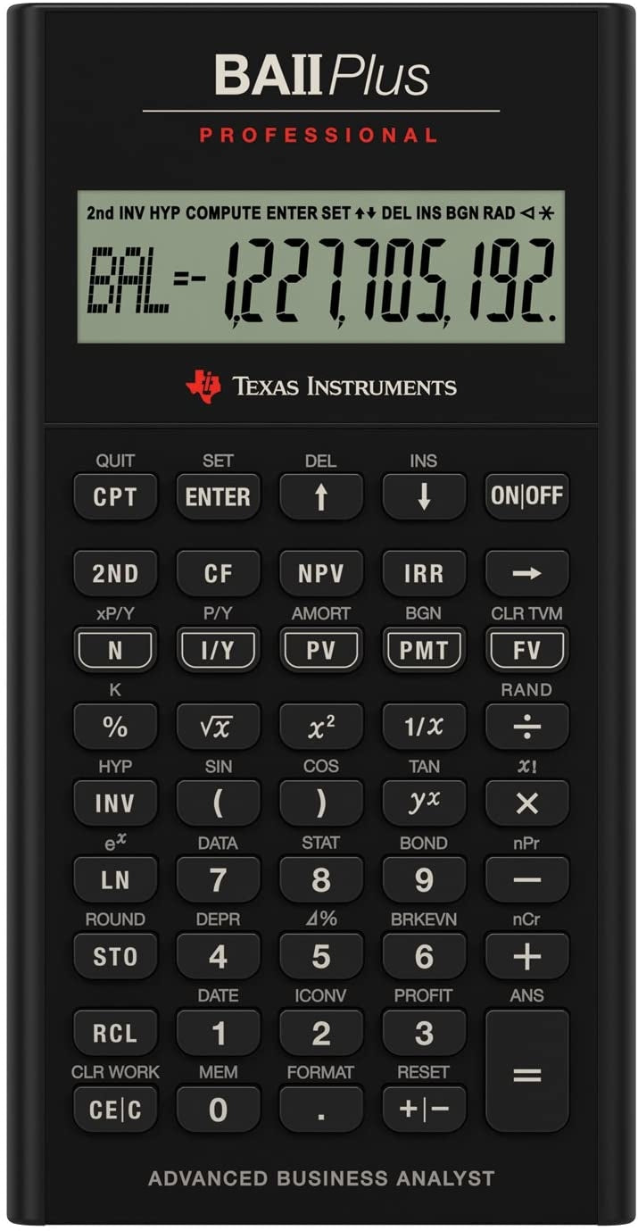 Texas Instruments TI BA II+ Professional – Finanzrechner