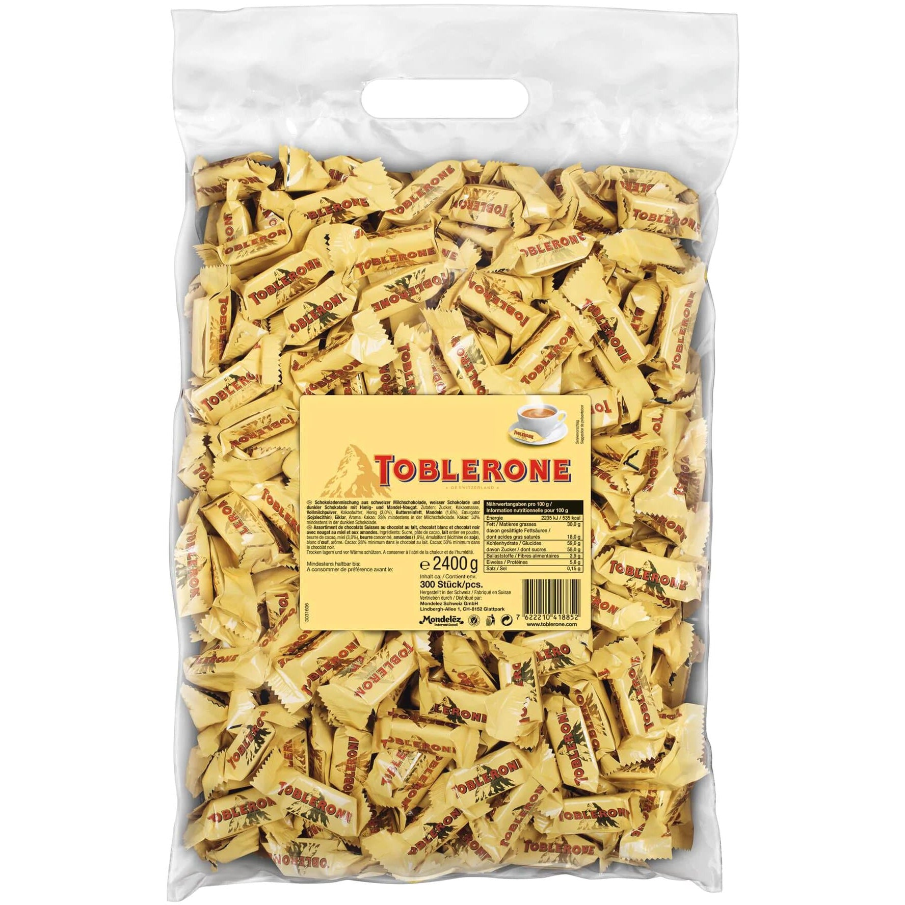 Toblerone Tiny Milk Schokoladenriegel – Milch, dunkel & weiss – 2,52 kg