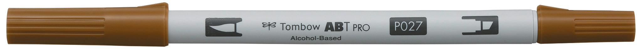 Tombow ABT PRO Brush Pen, Doppelspitze – Pinselspitze, alkoholbasiert, Dunkel Ocker