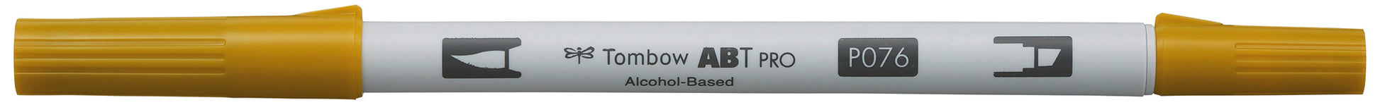 Tombow ABT PRO Pinselstift, Doppelspitze – alkoholbasiert, Grün Ocker