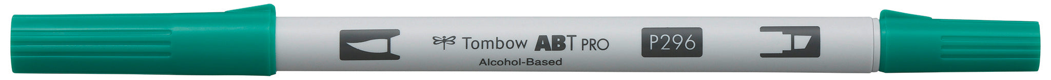Tombow ABT PRO ABTP-296 Permanentmarker – Doppeltspitze (Pinselspitze/feine Spitze) – Grün