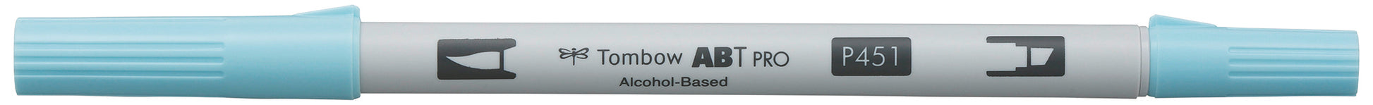 Tombow ABT PRO ABTP-451 Kreativmarker – Doppeltspitze (Pinsel & feine Spitze) – Himmelblau