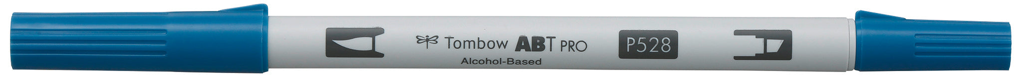 Tombow ABT PRO ABTP-528 Outline-/Kreativmarker – Doppeltspitze (Pinselspitze + Feine Spitze) – Marineblau