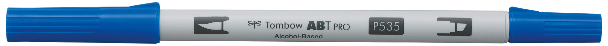 Tombow ABT PRO ABTP-535 Permanentmarker – Doppeltspitze (Pinselspitze & feine Spitze) – Kobaltblau